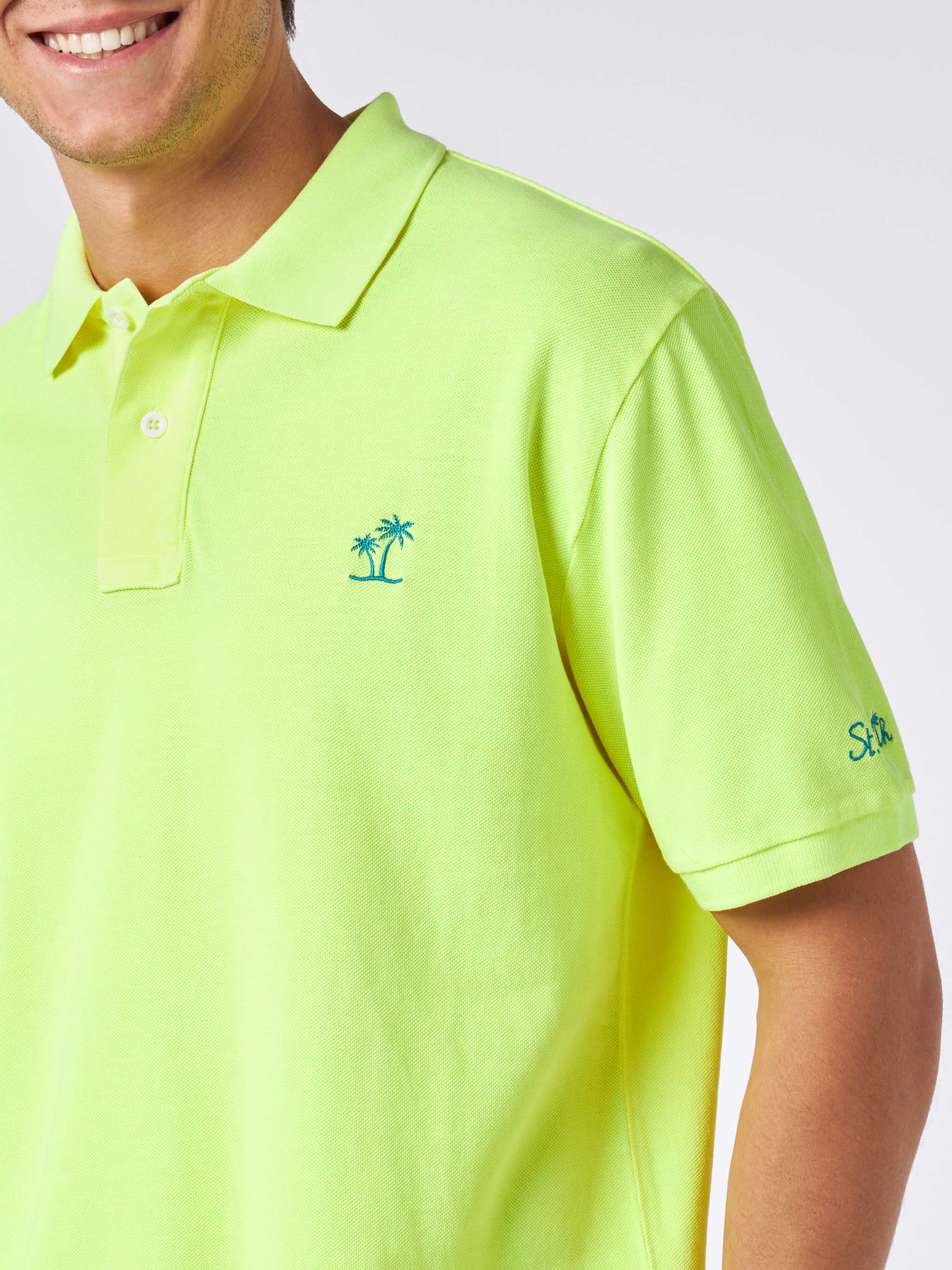 Beverly Hills Vintage fluo yellow piquet polo - Image 2