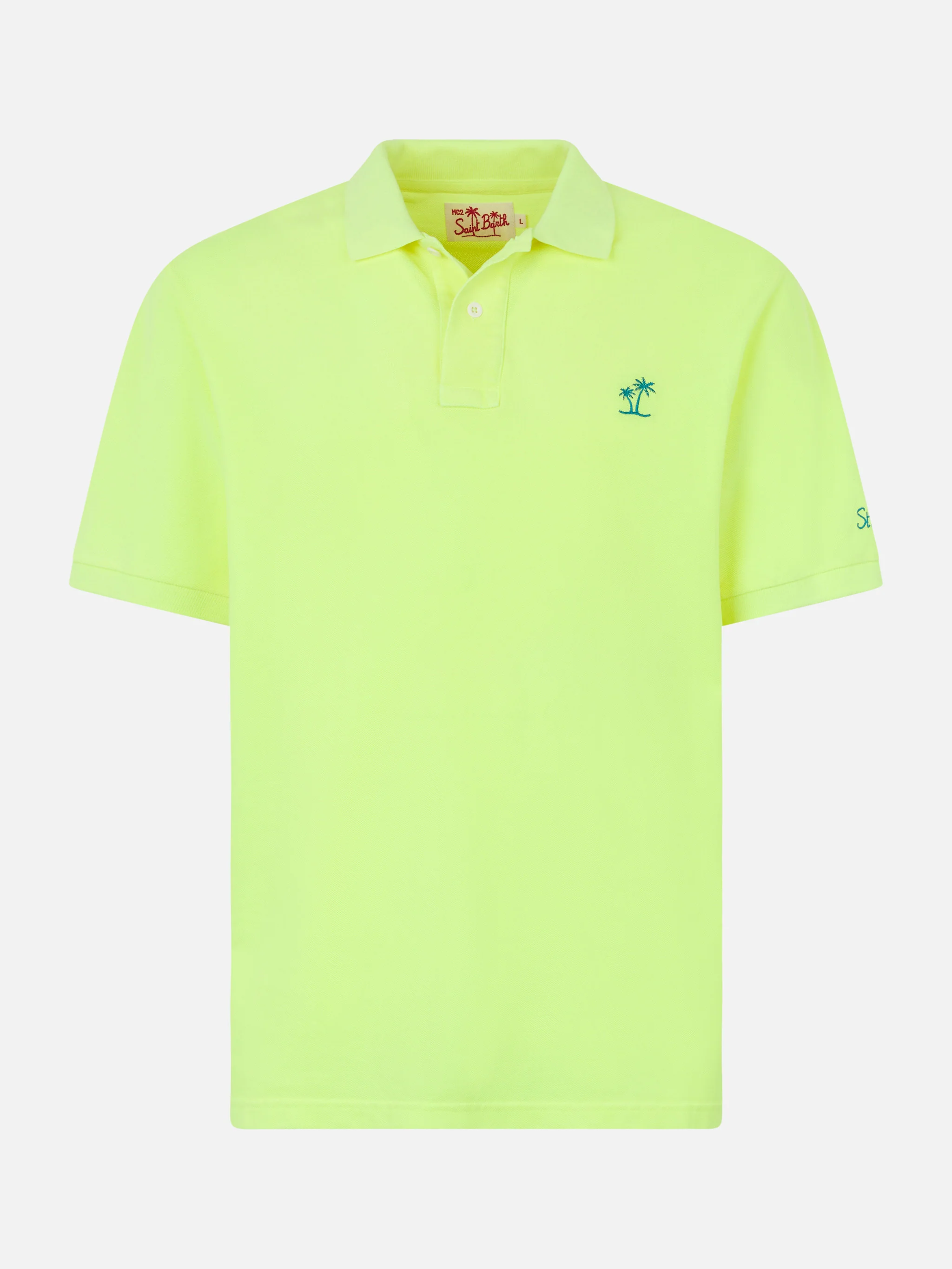 Beverly Hills Vintage fluo yellow piquet polo - Image 4