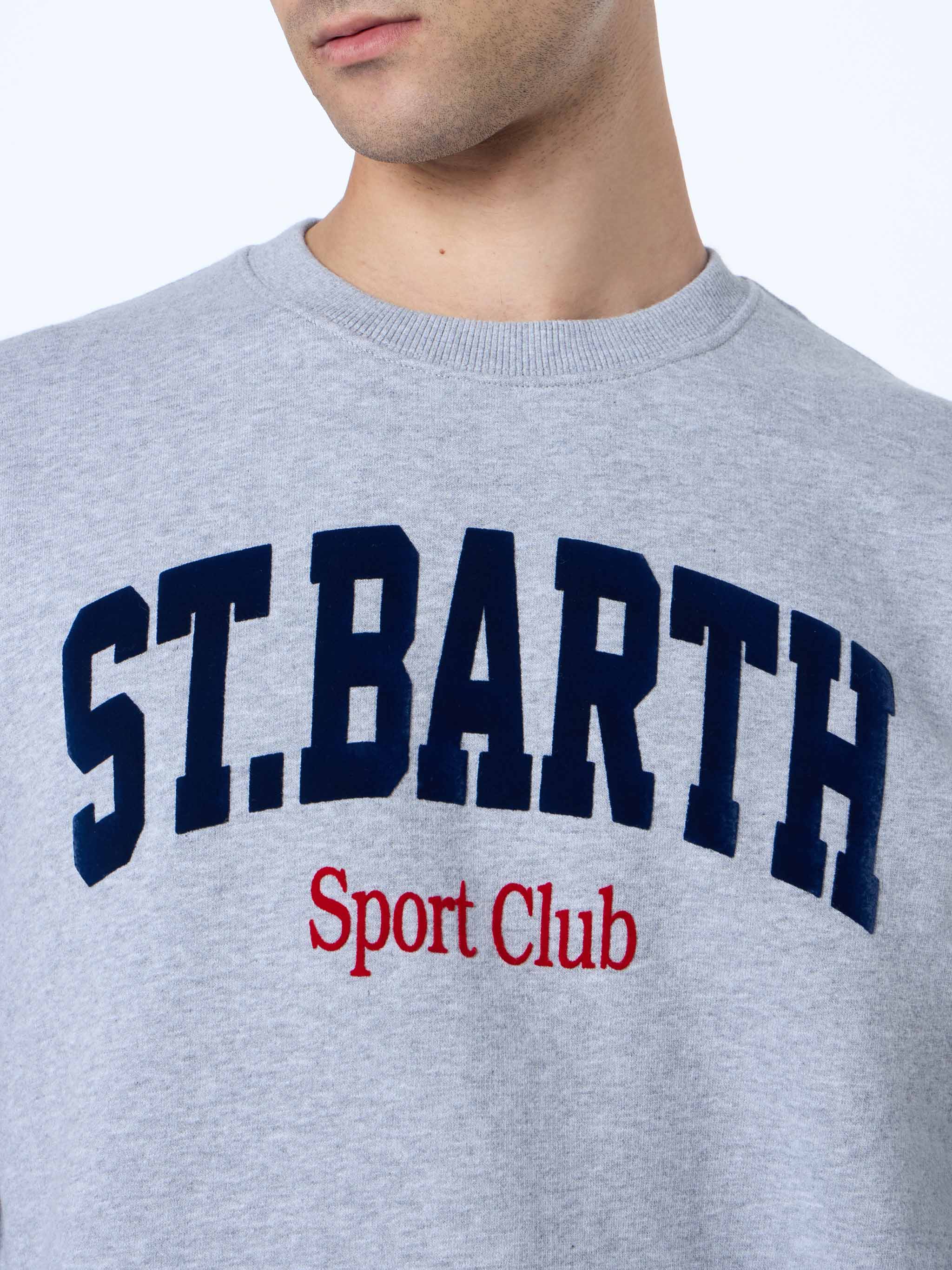 Soho sweatshirt with St. Barth Sport Club print in grey melange - Image 2