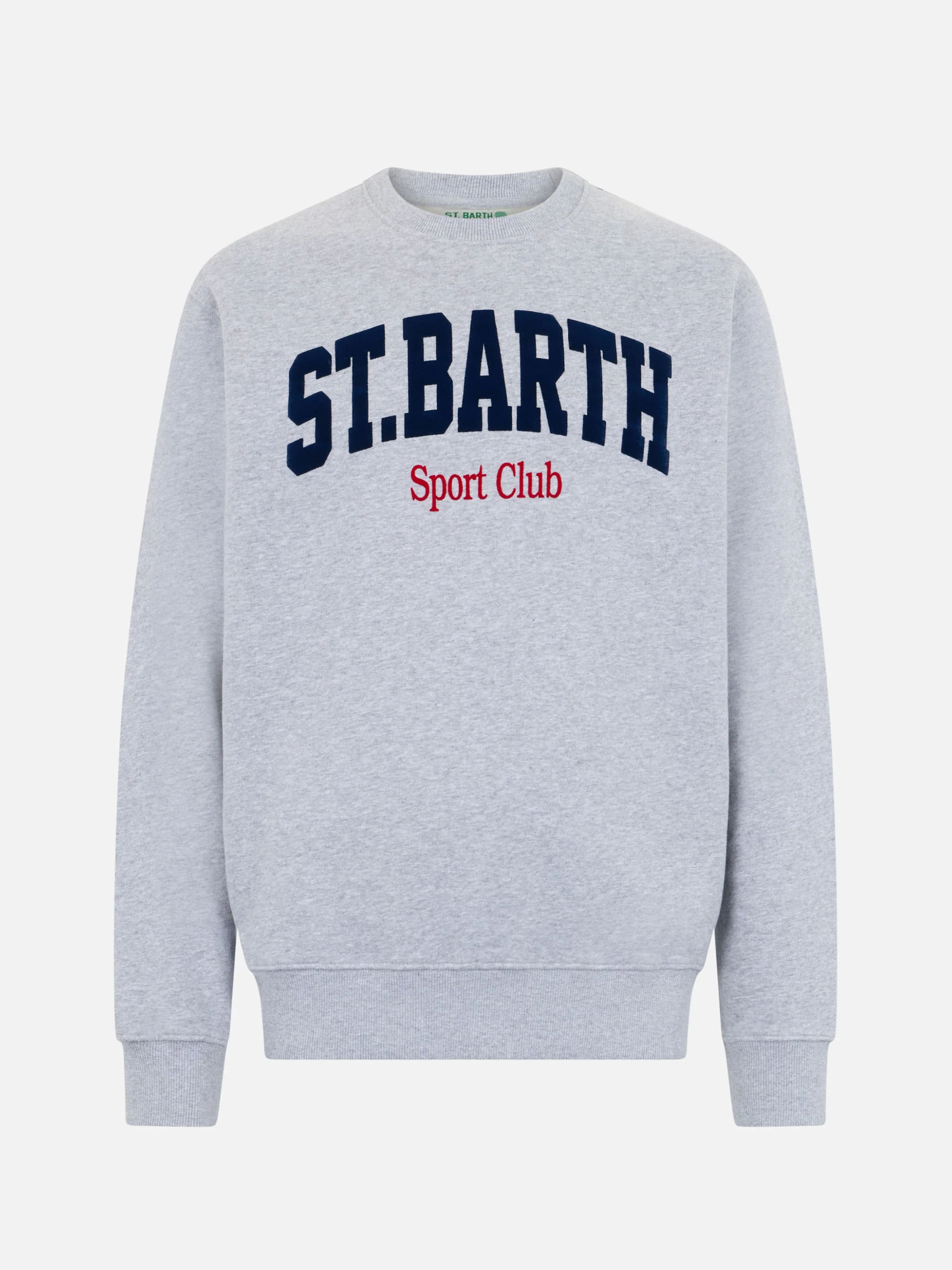 Soho sweatshirt with St. Barth Sport Club print in grey melange - Image 3