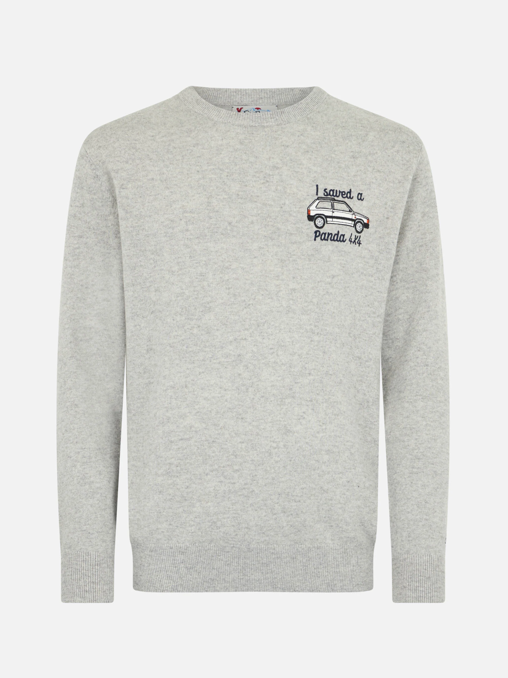 Crewneck sweater Heron with I saved a Panda 4x4 embroidery | FIAT PANDA SPECIAL EDITION - Image 4