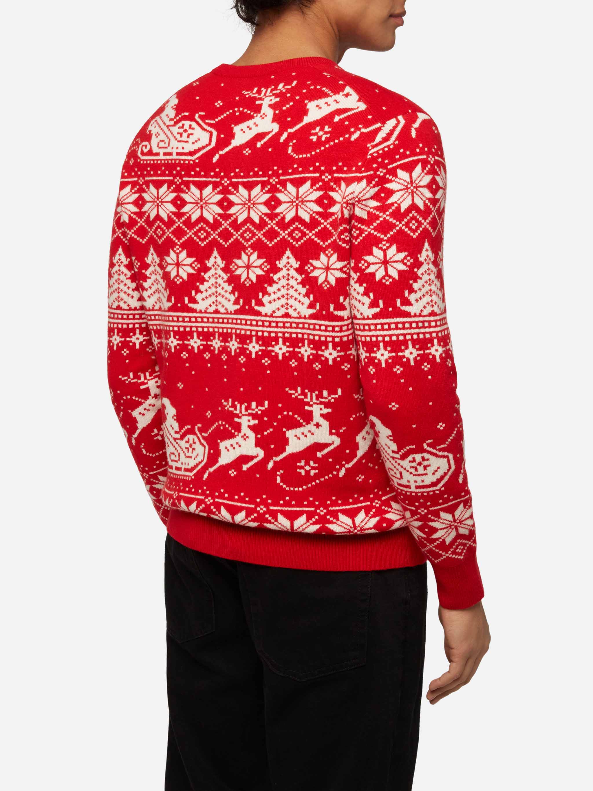Fairs isle sweater Heron with Jingle Balls jacquard - Image 3