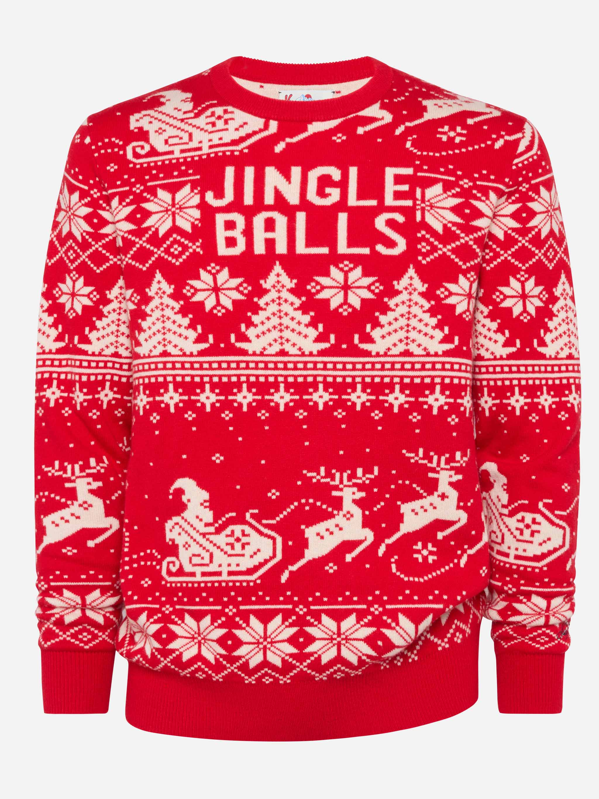 Fairs isle sweater Heron with Jingle Balls jacquard - Image 4