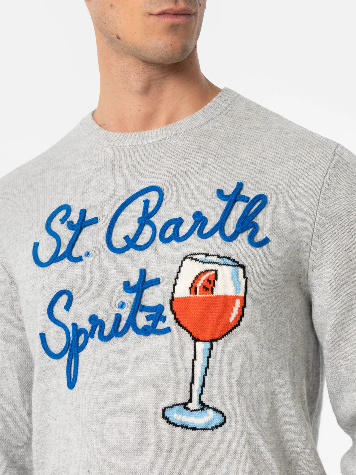 Crewneck sweater Heron with Spritz glass jacquard - Image 2