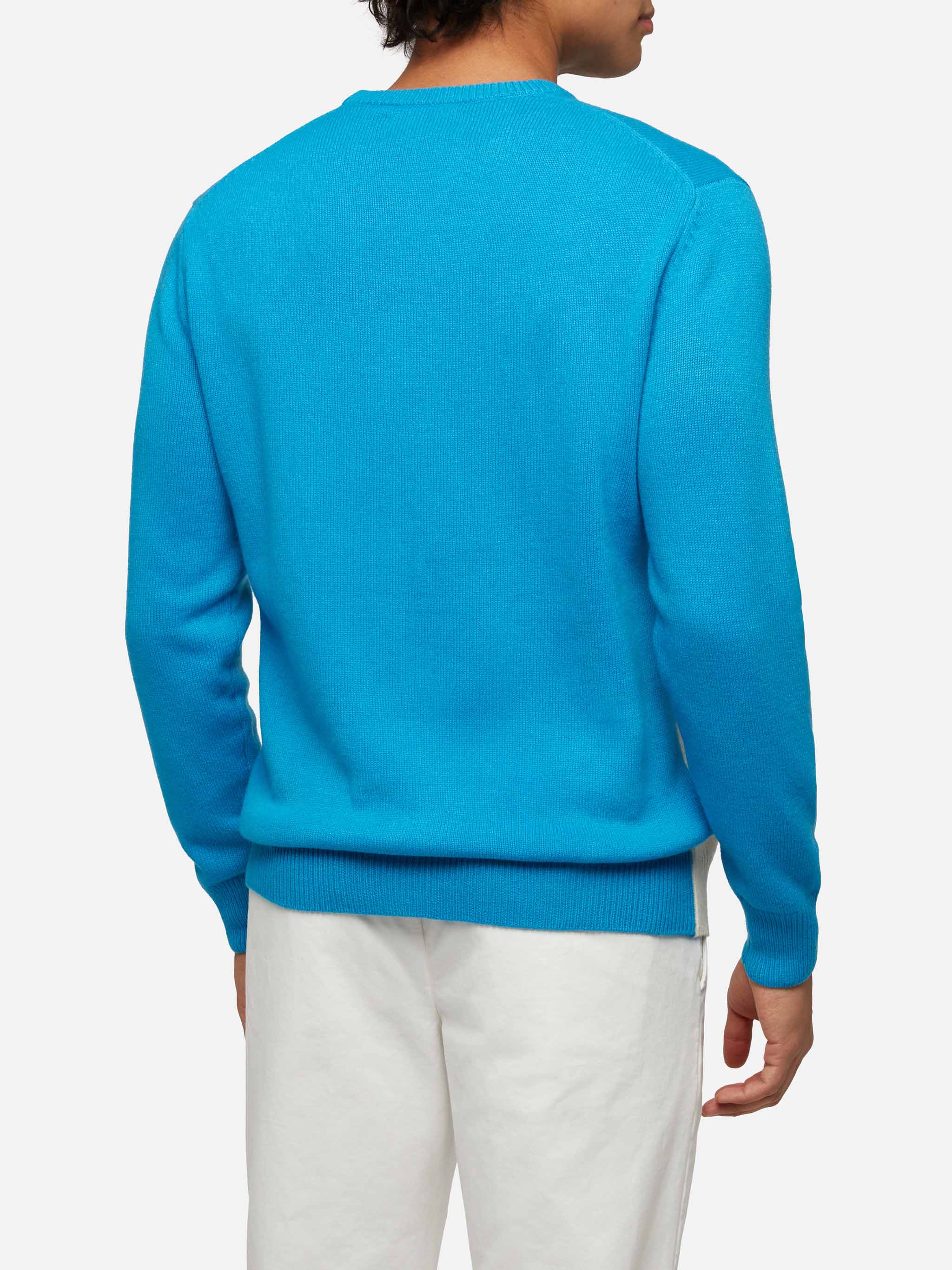 Crewneck sweater Heron with Courma postcard jacquard - Image 4