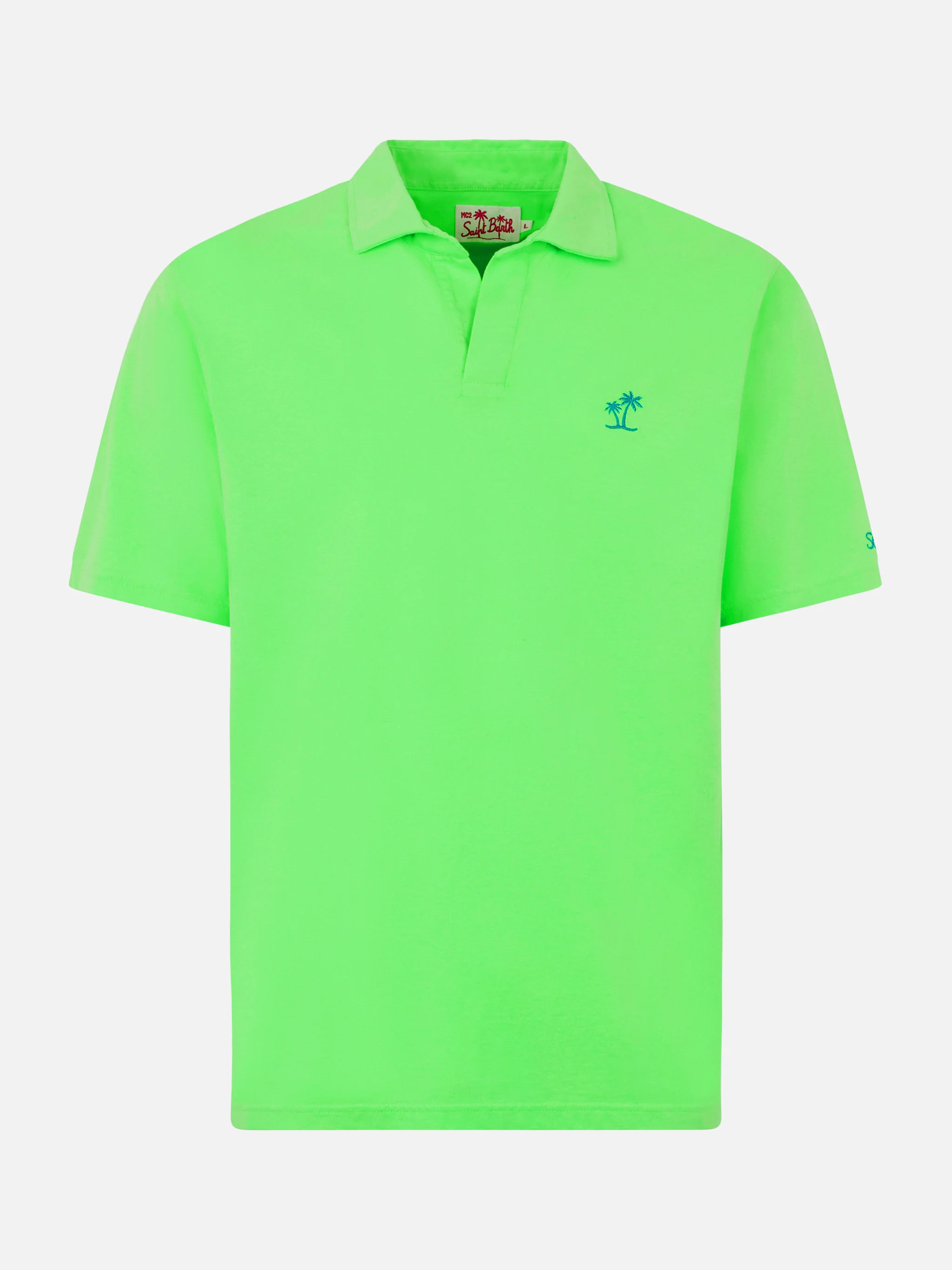 Brighton green cotton jersey polo - Image 4