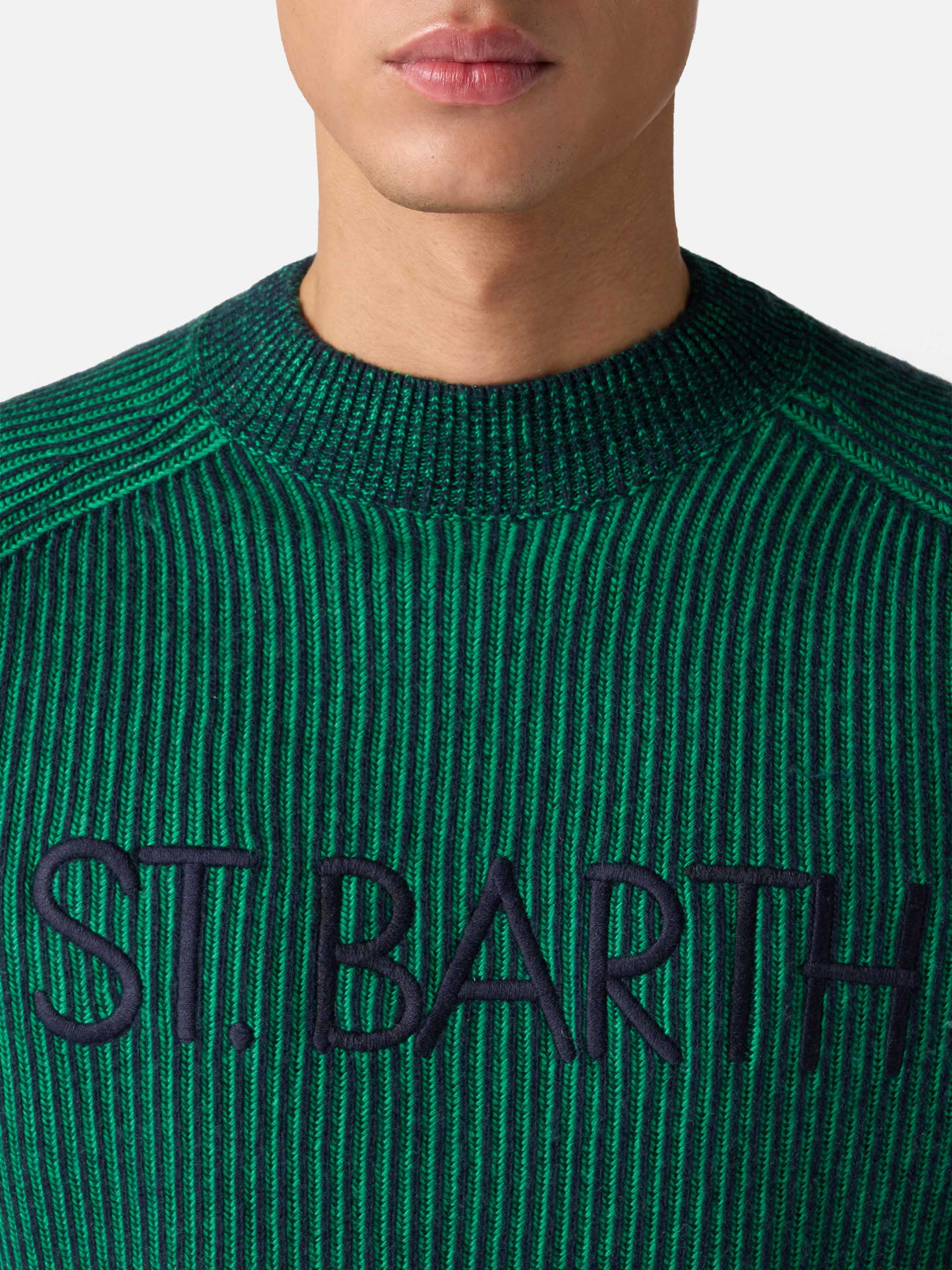 Davos ribbed half-turtleneck sweater with St. Barth embroidery - Image 2
