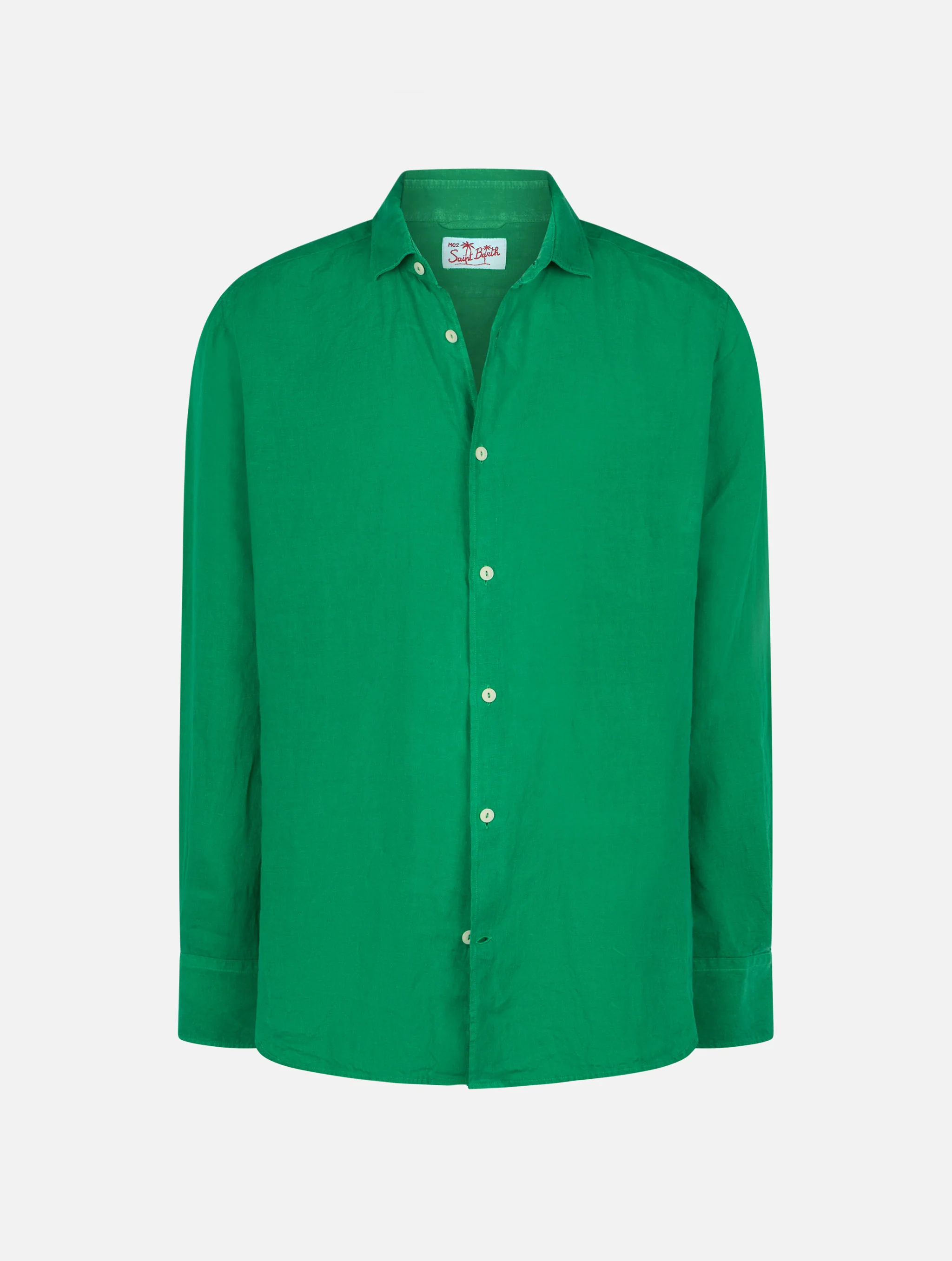 Pamplona linen shirt in green - Image 4