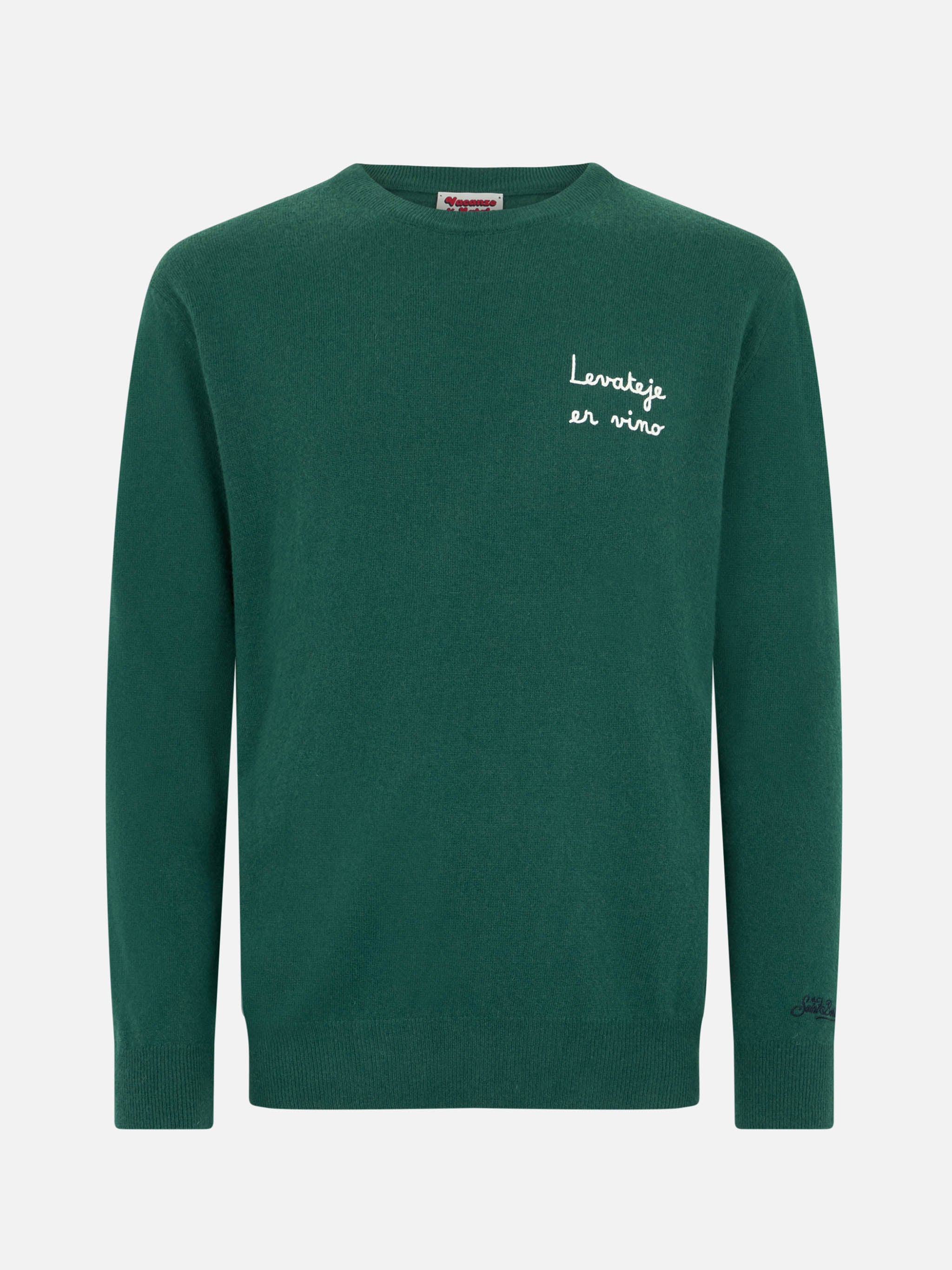 Crewneck Heron Light with Levateje er vino embroidery | VACANZE DI NATALE SPECIAL EDITION - Image 4