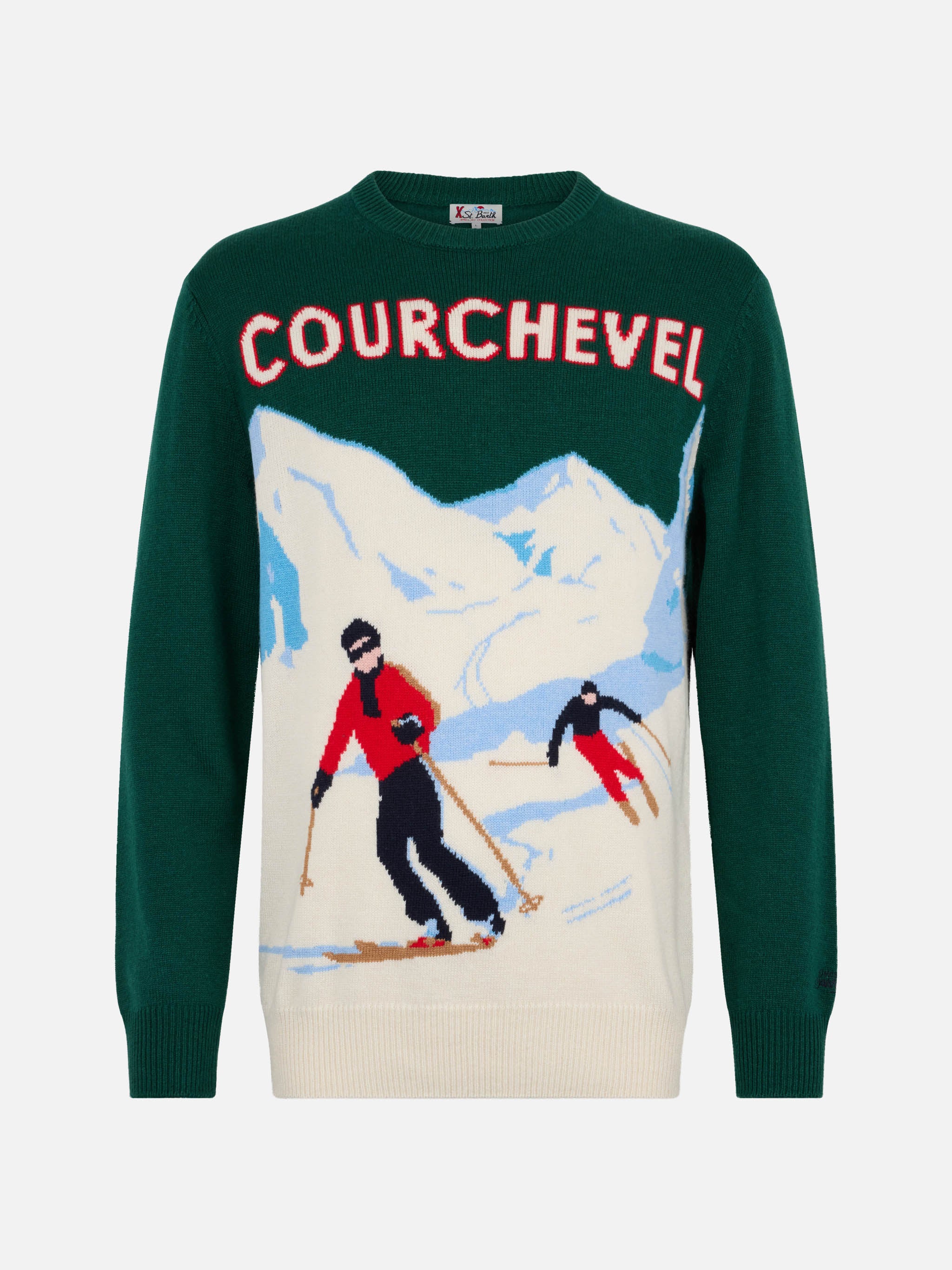 Crewneck sweater Heron with Courchevel postcard jacquard - Image 4