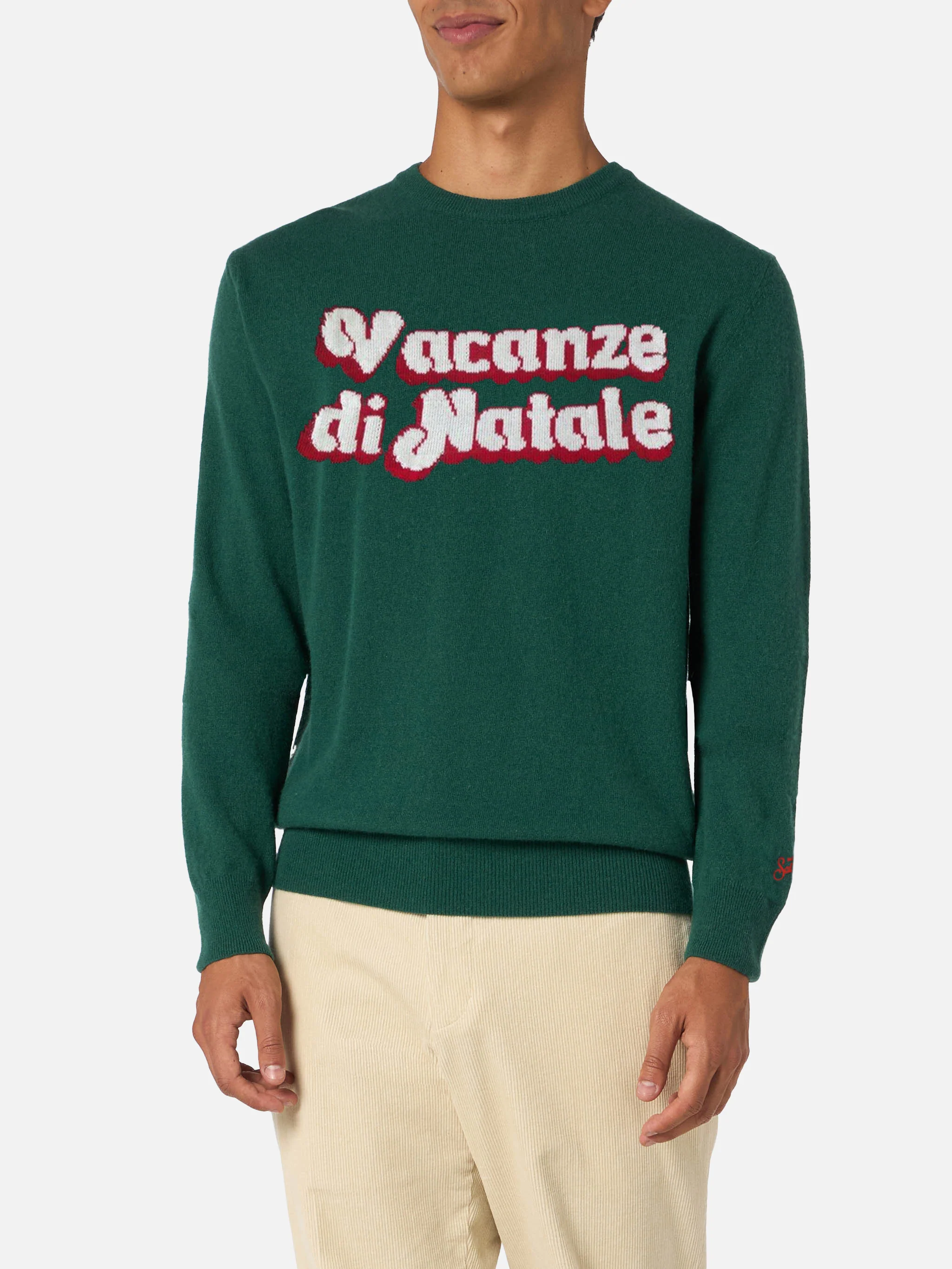 Crewneck Heron with Vacanze di Natale jacquard | VACANZE DI NATALE SPECIAL EDITION