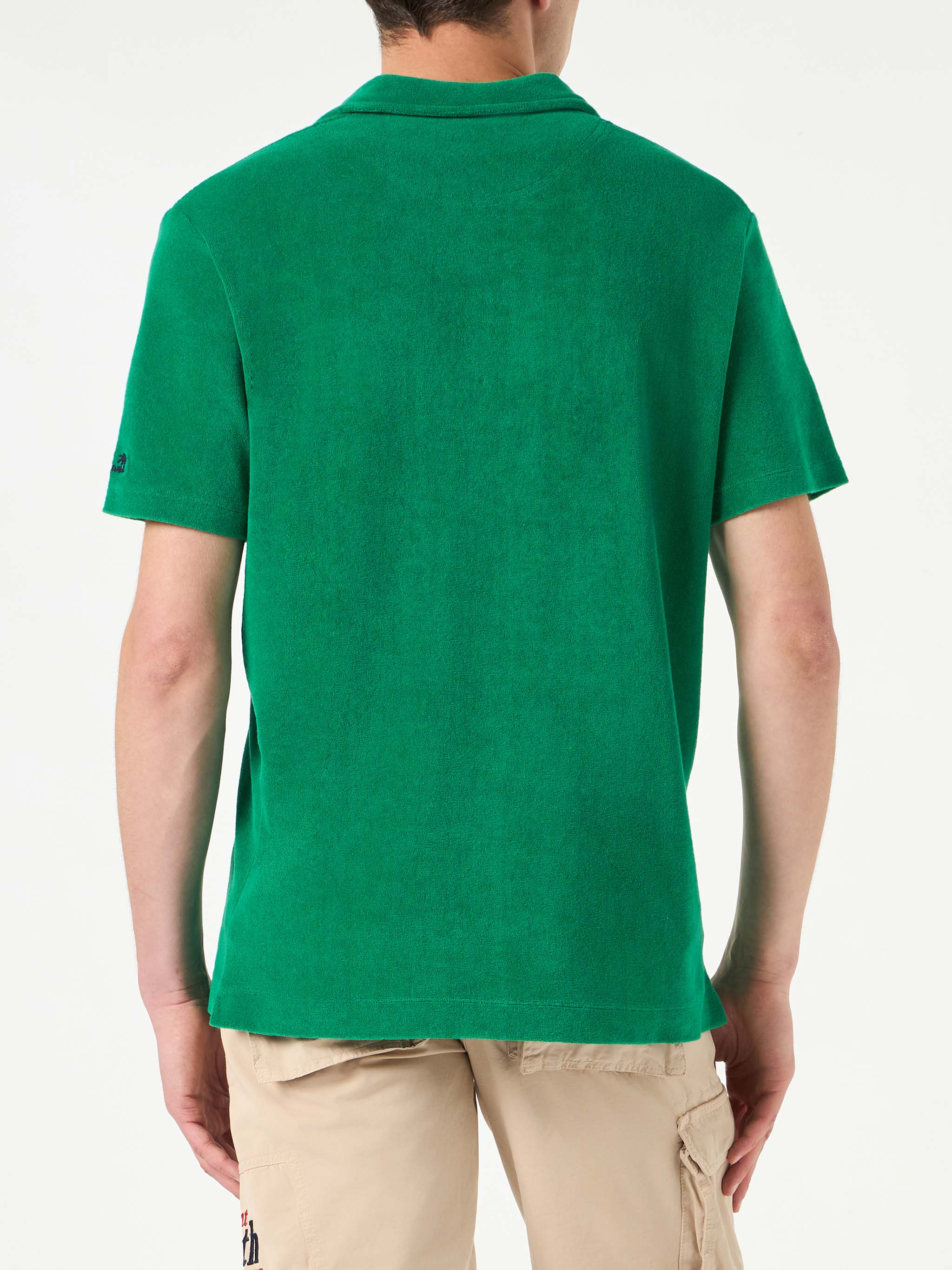 Powel green terry polo shirt - Image 3