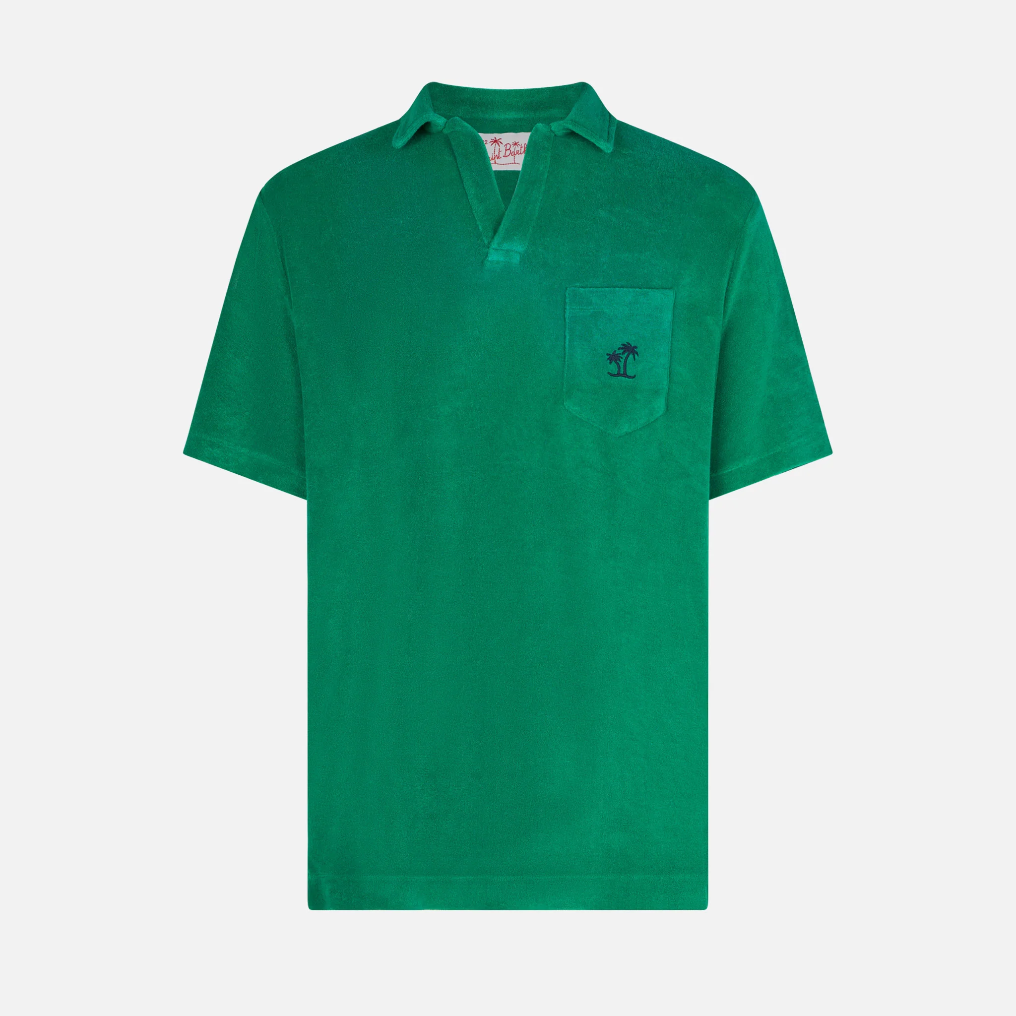 Powel green terry polo shirt - Image 4