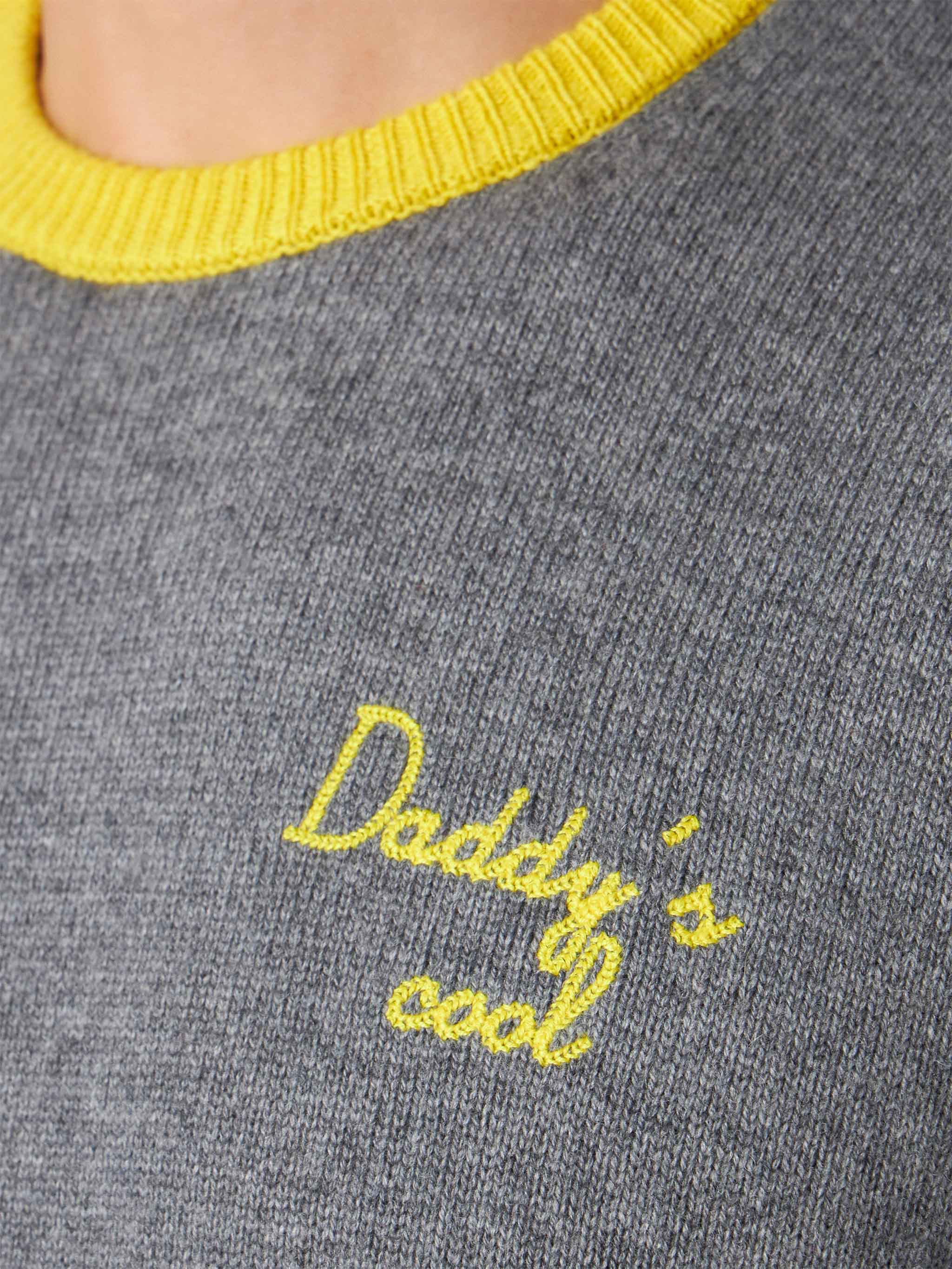 Crewneck sweater Heron with Daddy's cool embroidery - Image 2