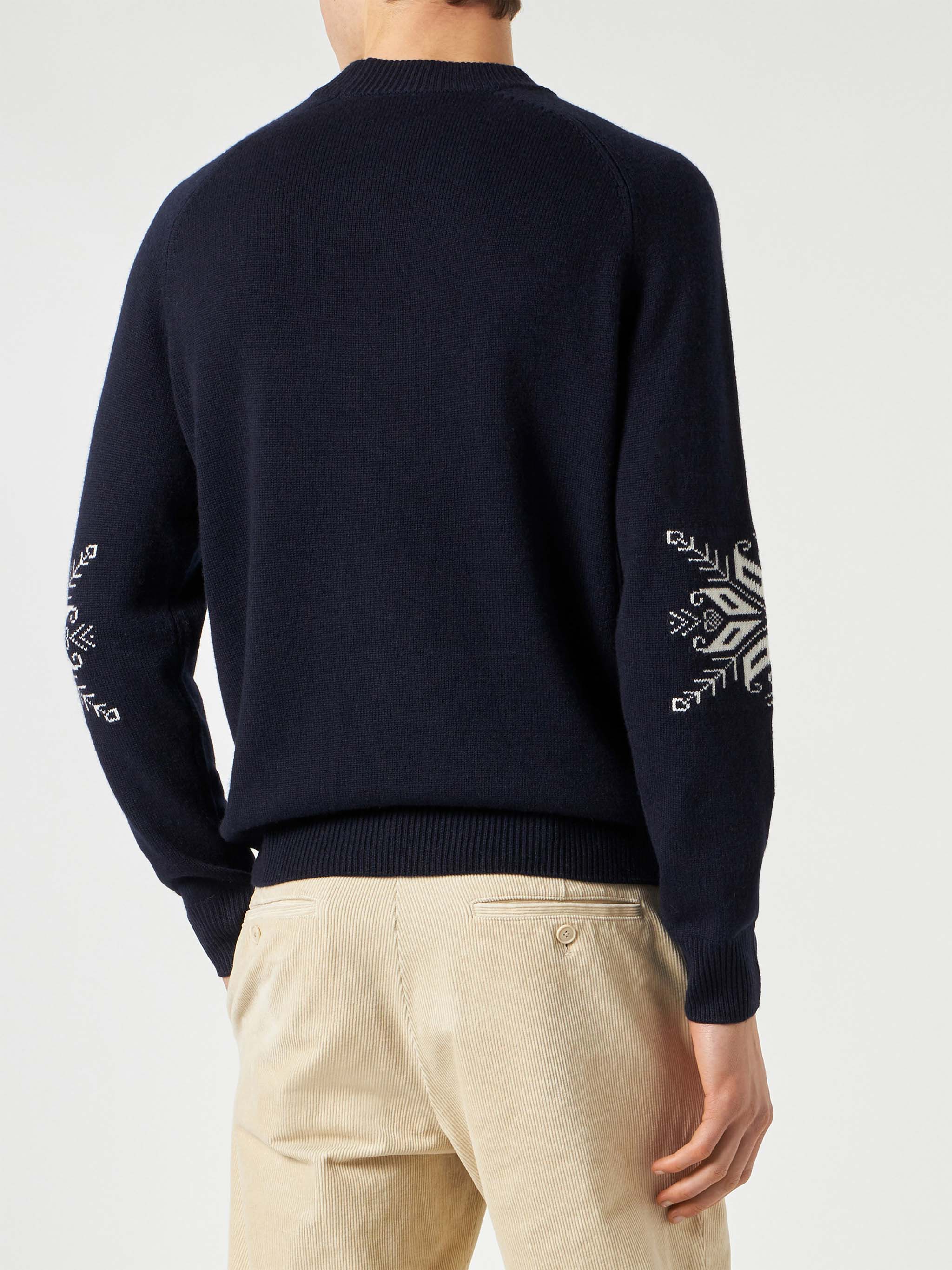 Half-turtleneck sweater Davos with Alpine jacquard - Image 3