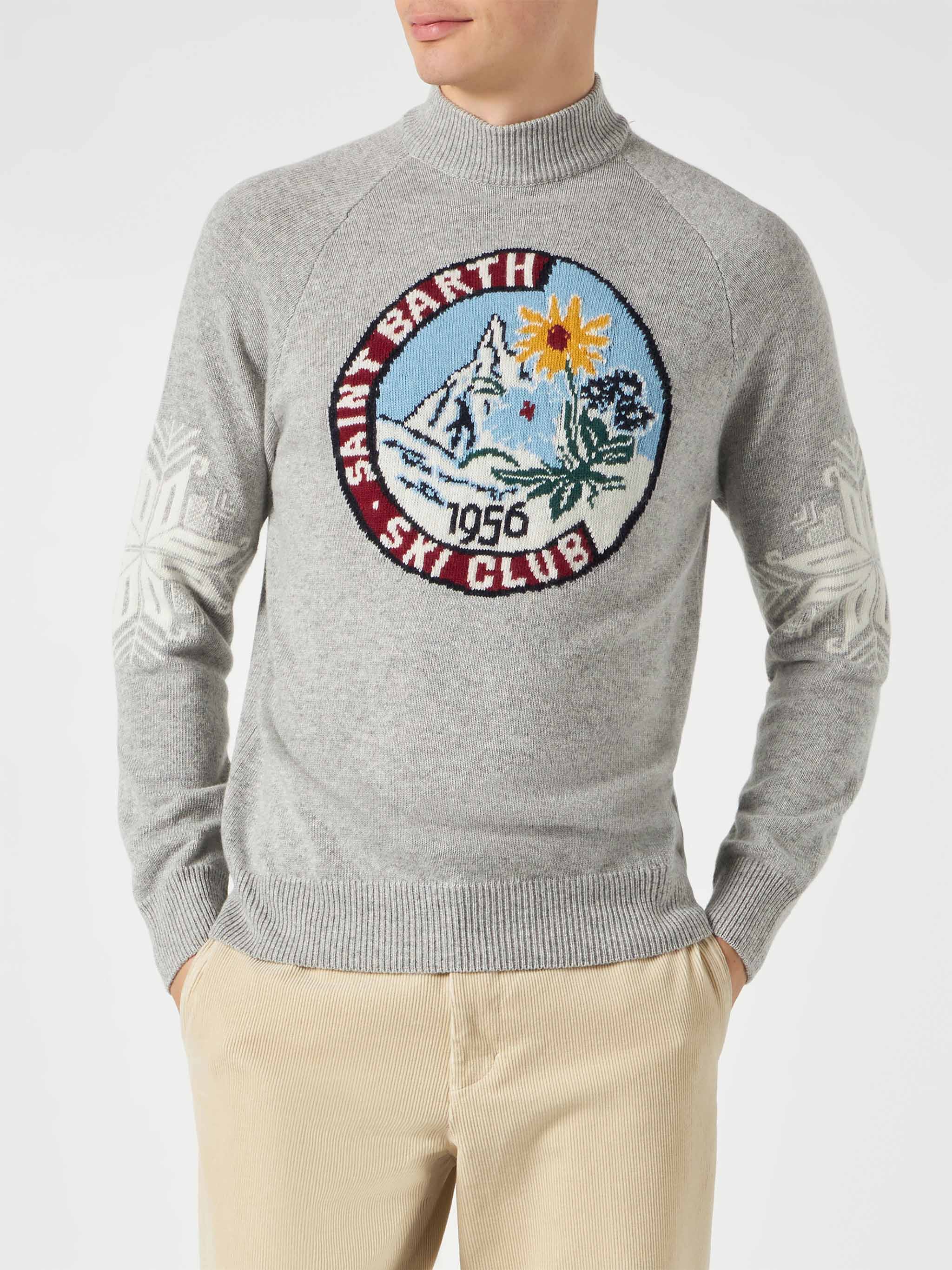 Half-turtleneck sweater Davos with Matterhorn jacquard