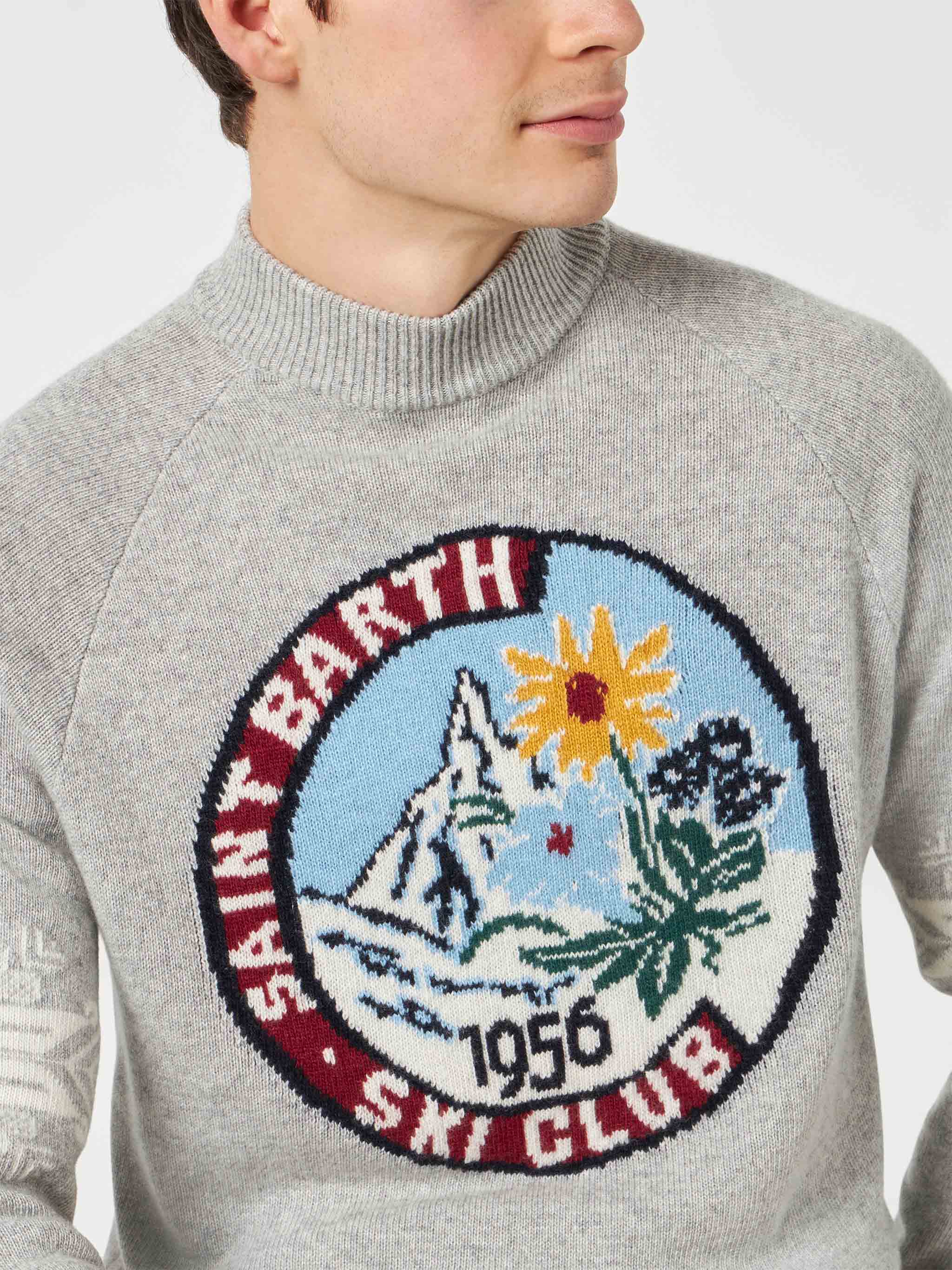Half-turtleneck sweater Davos with Matterhorn jacquard - Image 2