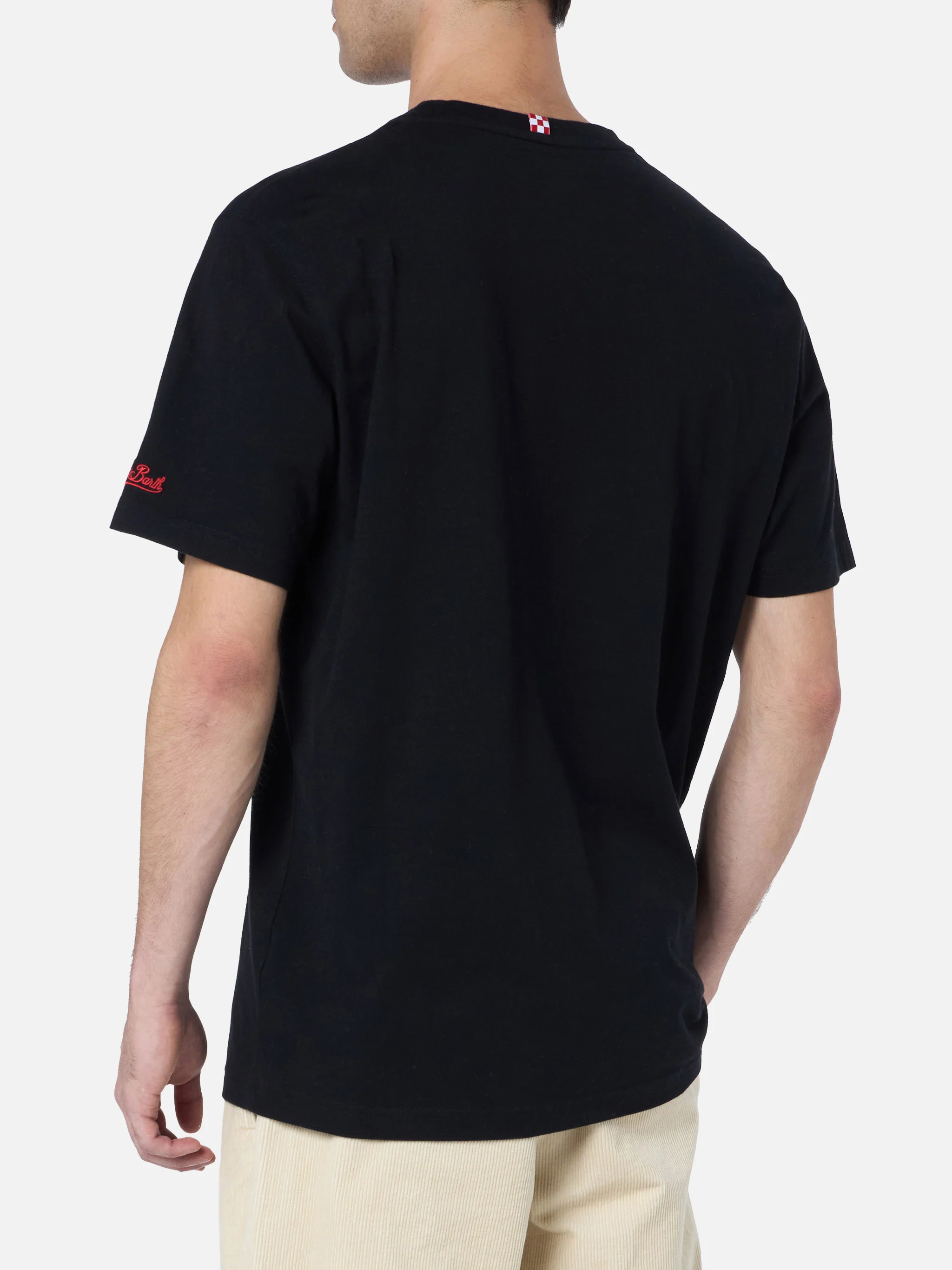 Arnott heavy cotton t-shirt with Capodanno faccio danno embroidery | Special Edition - Image 5