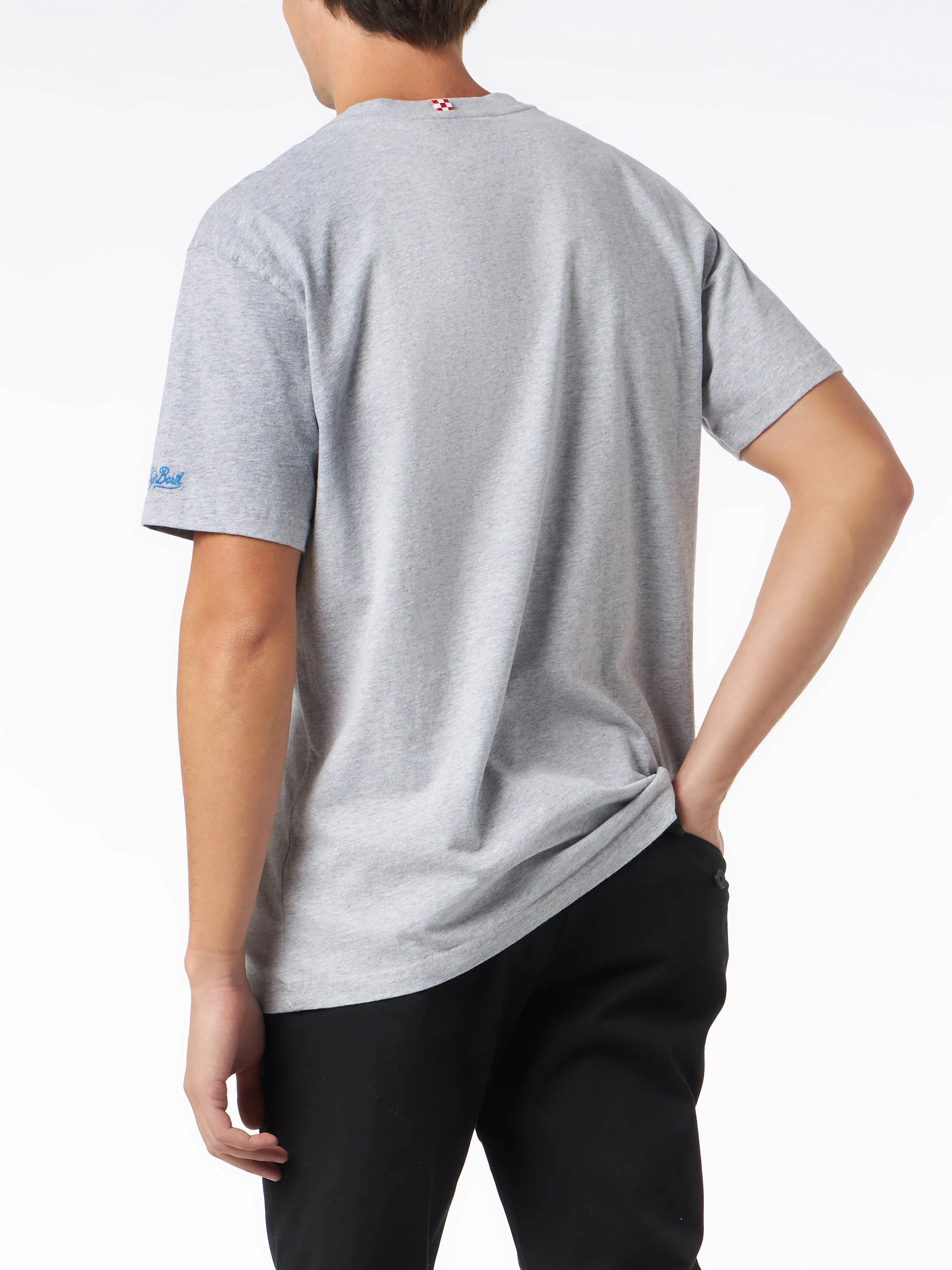 Heavy cotton t-shirt with cocktail Gin Tonic print - Image 4