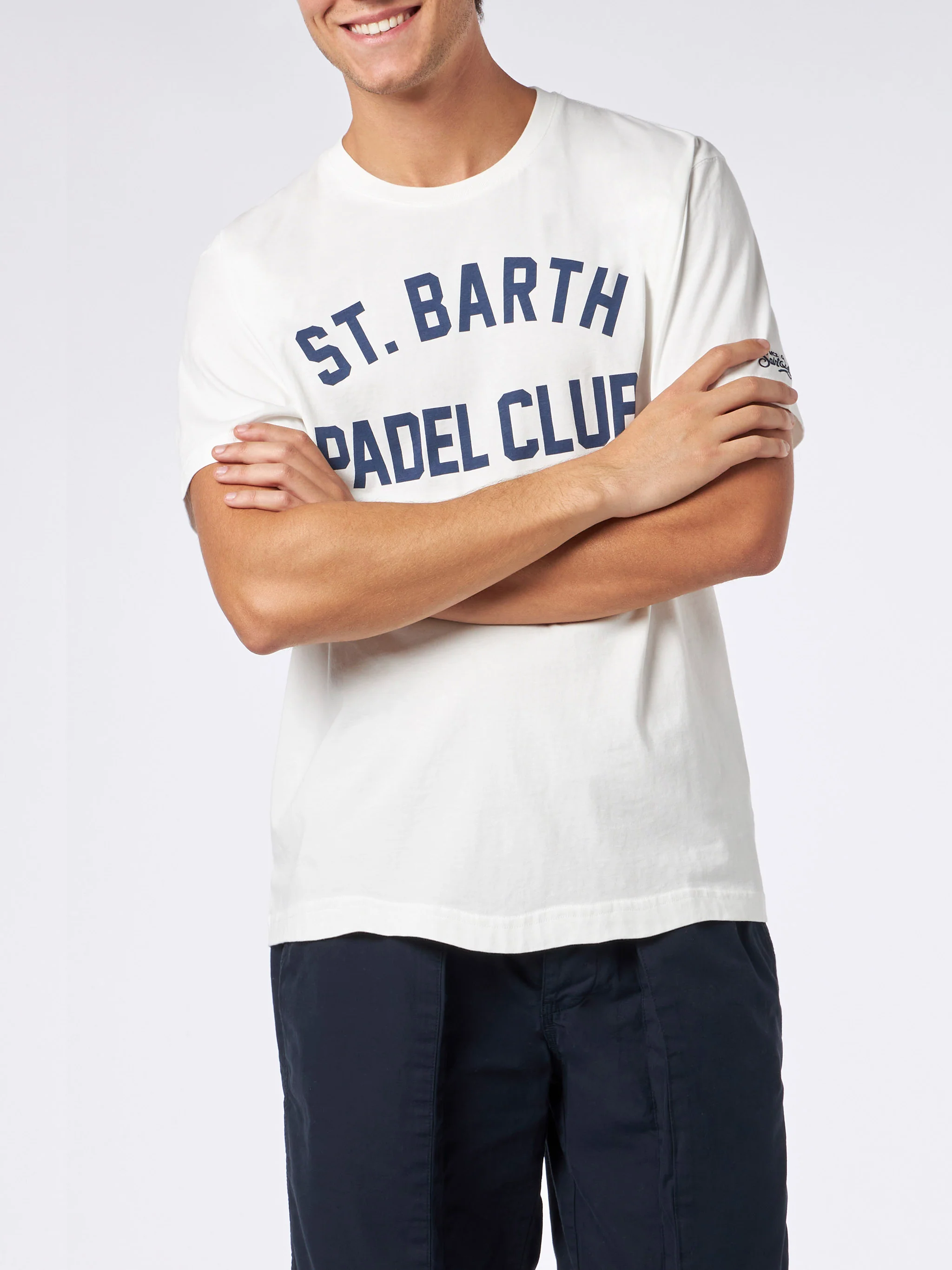 Arnott heavy cotton t-shirt with St. Barth Padel Club print - Image 3
