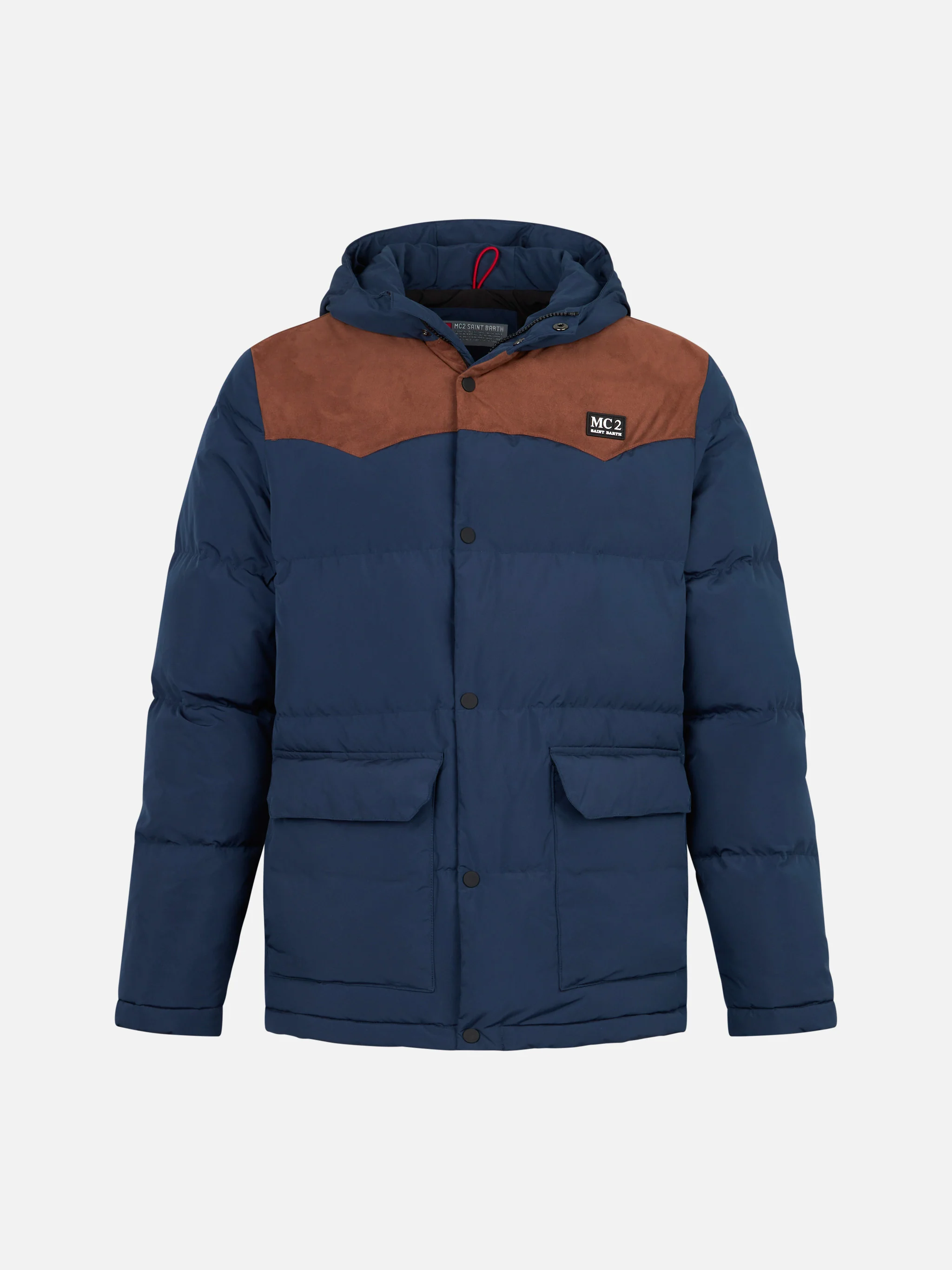Baxter blue hooded down jacket - Image 4