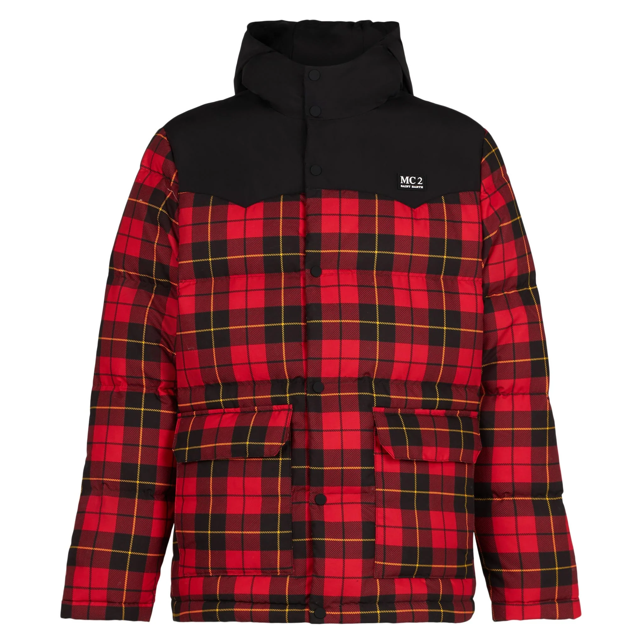 Baxter Tex red tartan down jacket - Image 4