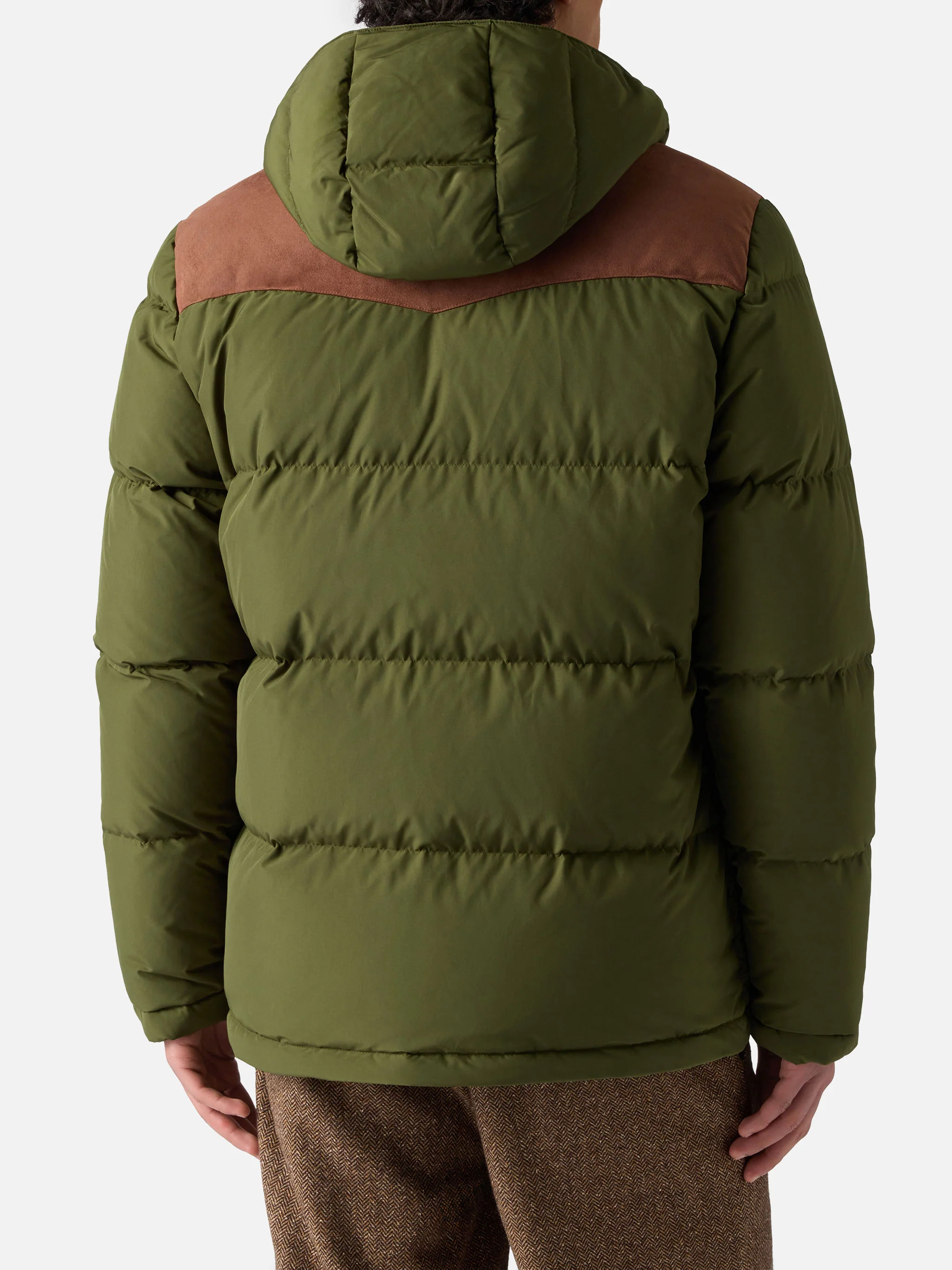 Baxter military green hooded down jacket - Image 4