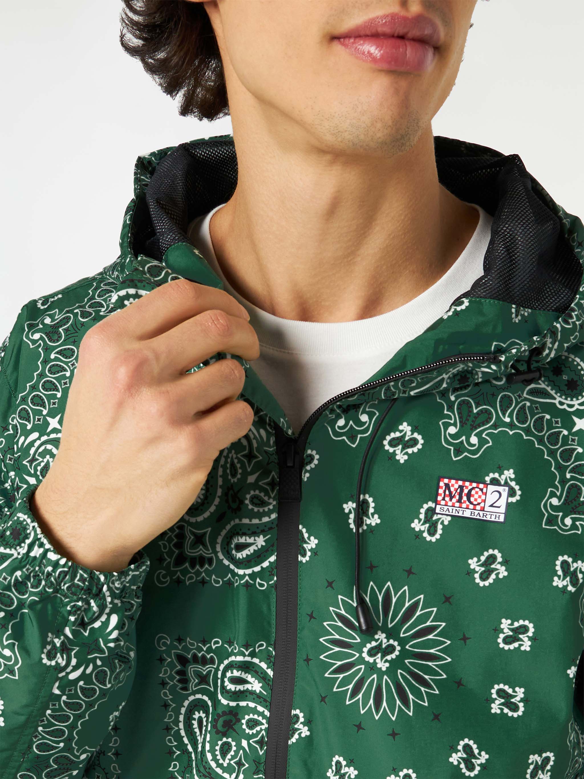 Kauris military green bandana windbreaker - Image 2
