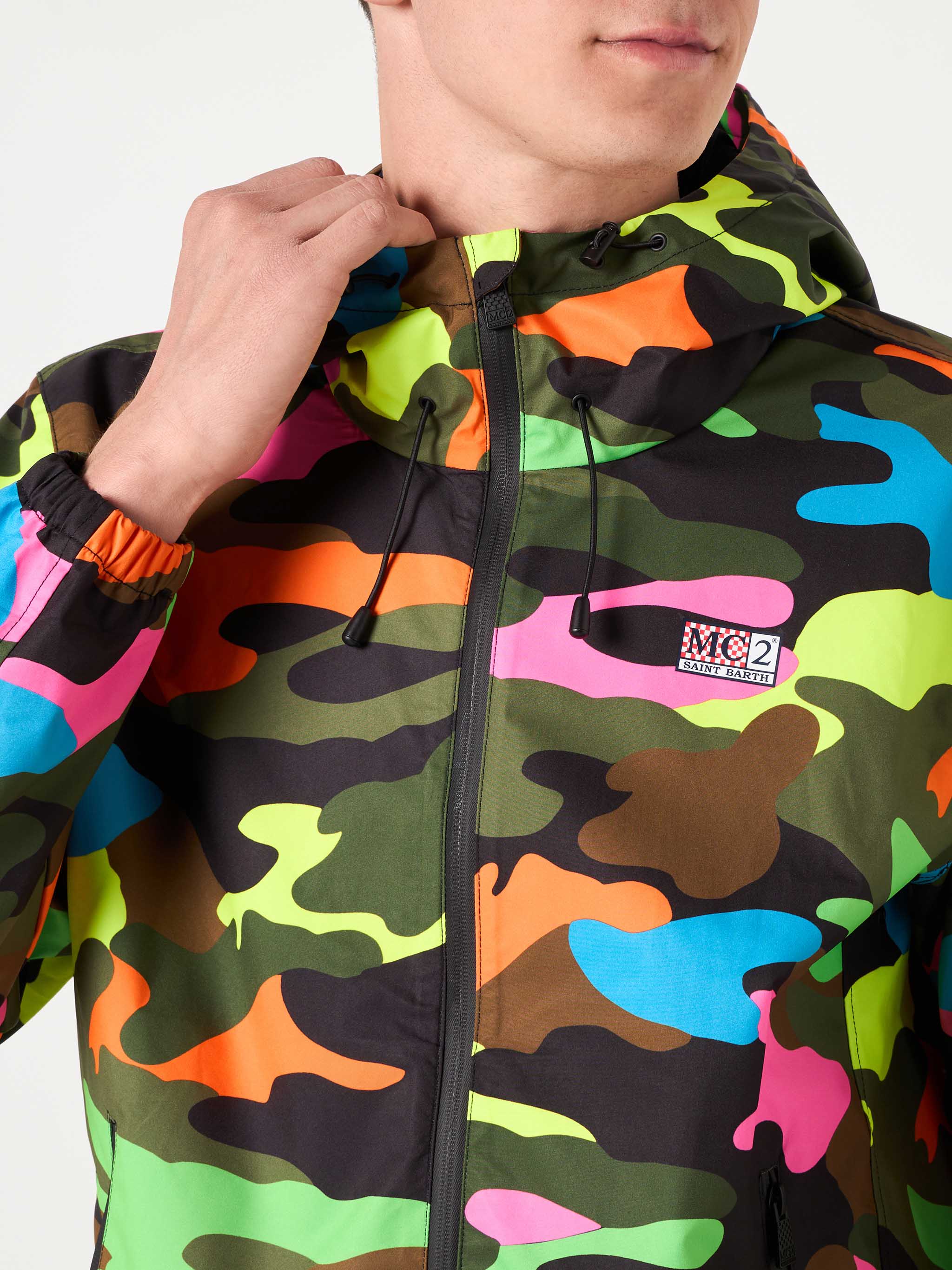 Kauris fluo camouflage windbreaker jacket - Image 2