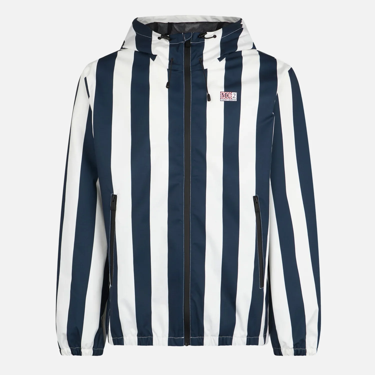 Kauris white and blue striped windbreaker jacket - Image 4