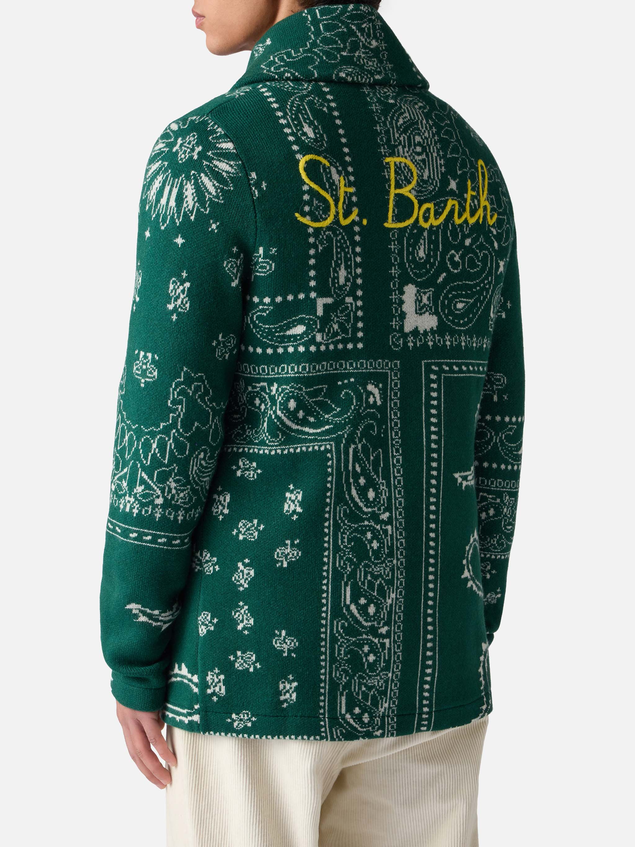 Knit jacket Max with bandana jacquard and embroidery - Image 2