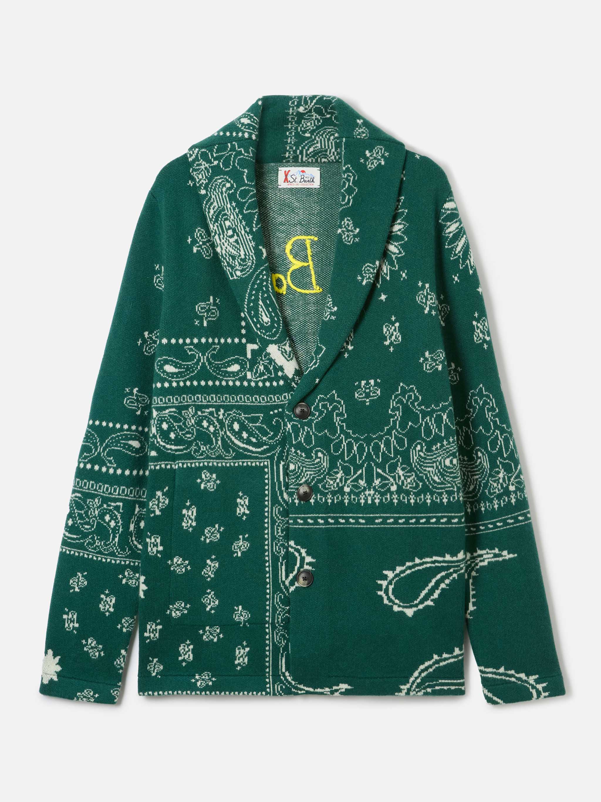 Knit jacket Max with bandana jacquard and embroidery - Image 5