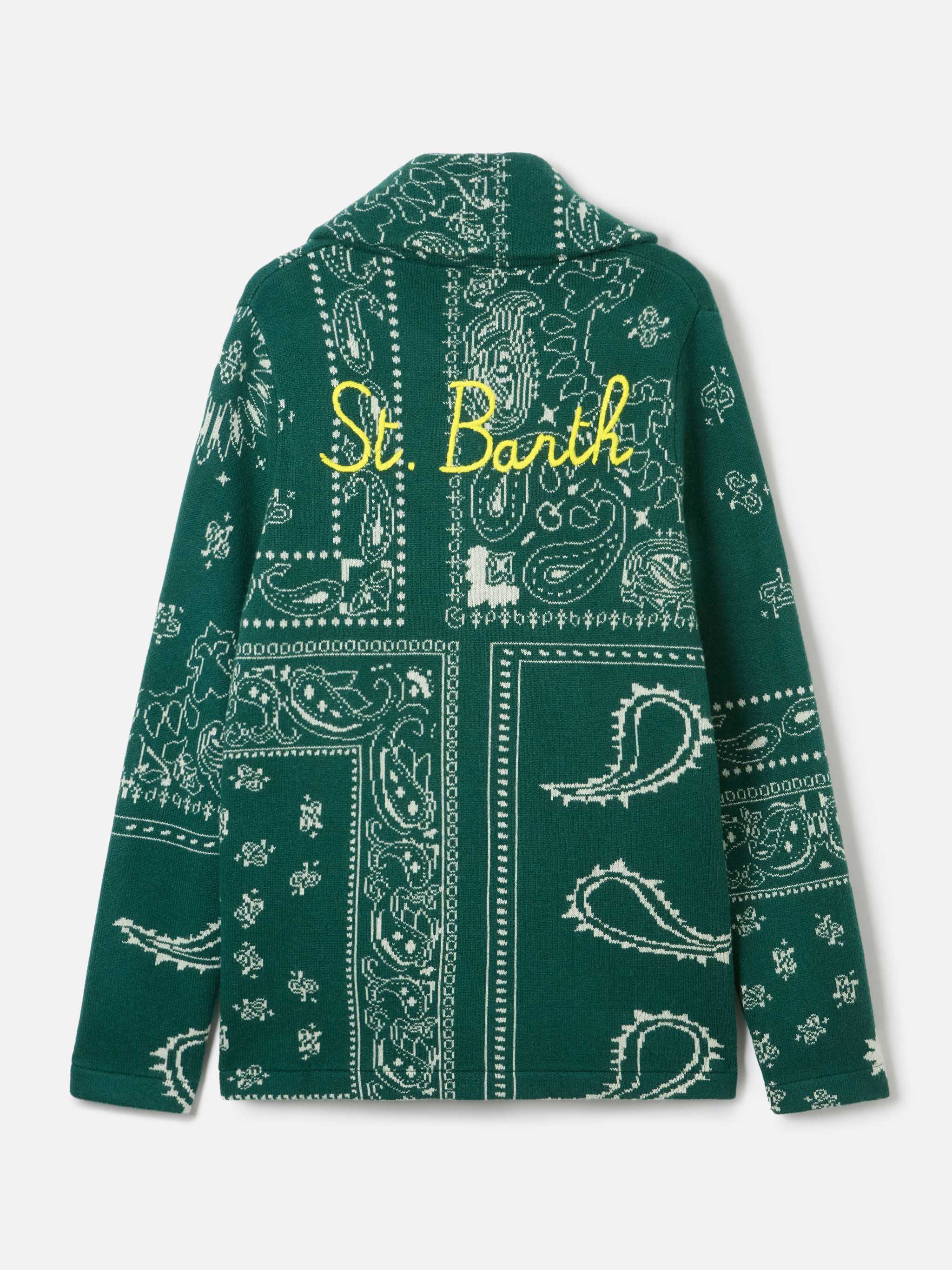 Knit jacket Max with bandana jacquard and embroidery - Image 6