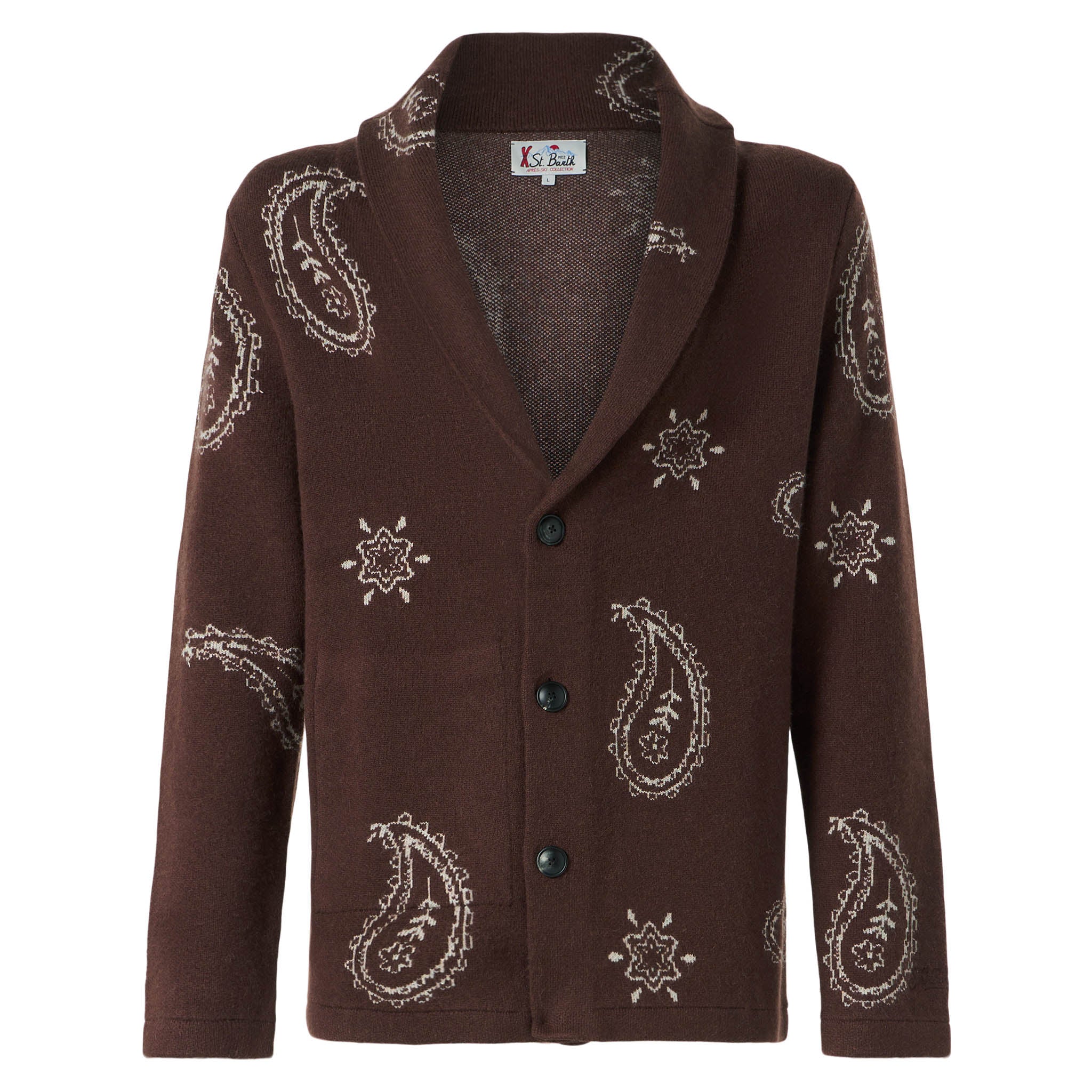 Knit jacket Max with paisley jacquard and embroidery - Image 4