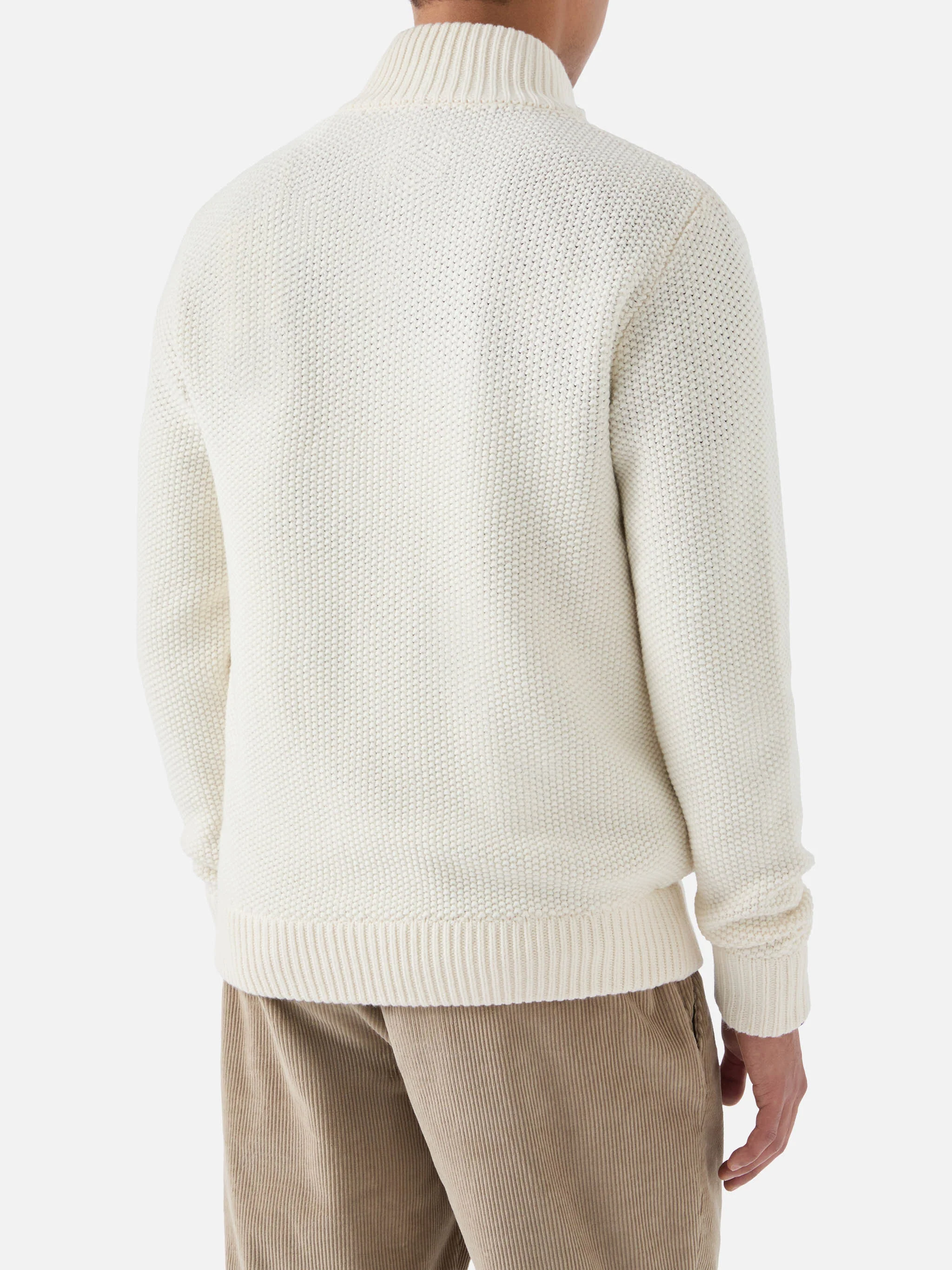 Knitted bomber Andermatt with felt pockets - Image 3