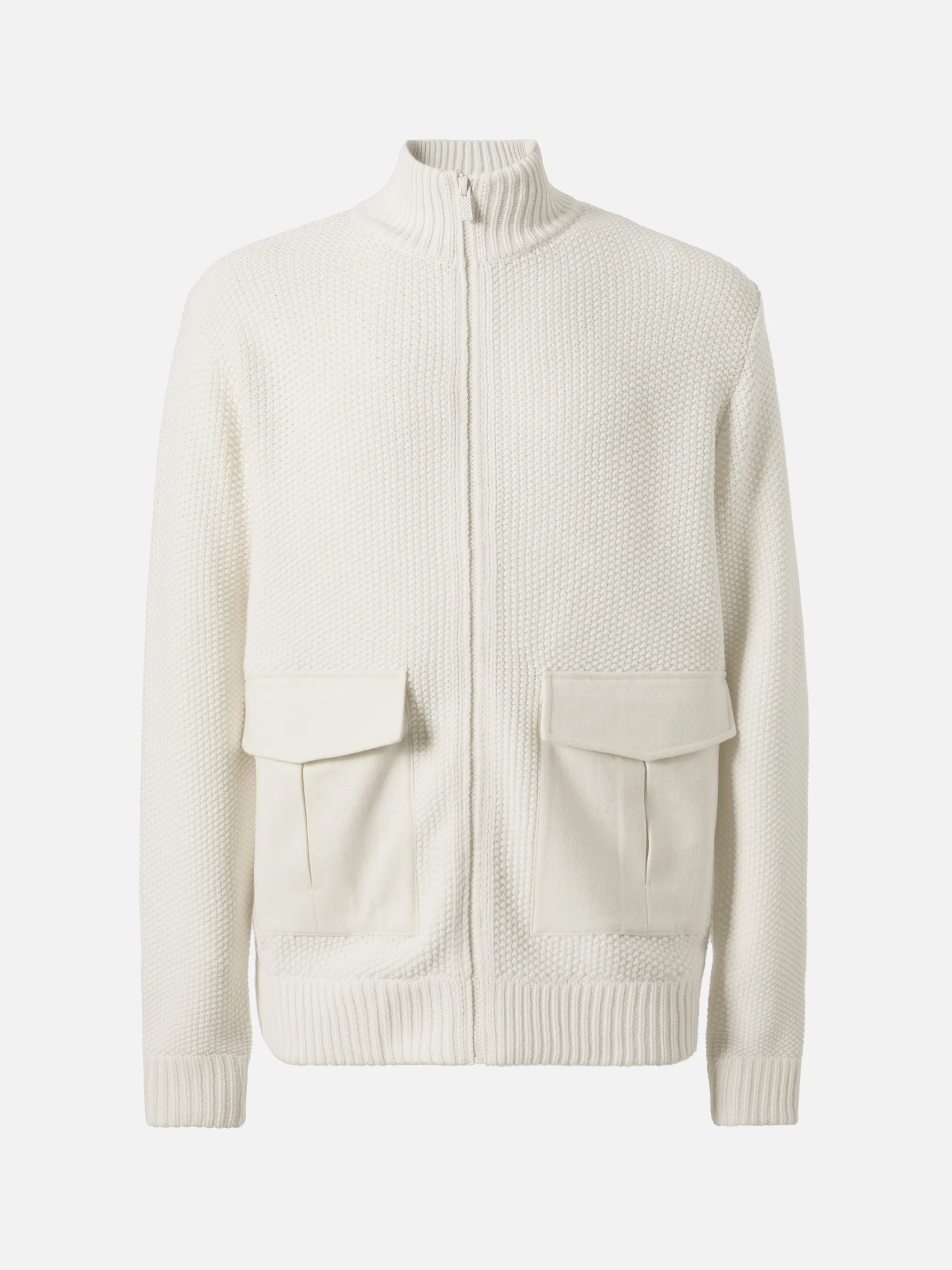 Knitted bomber Andermatt with felt pockets - Image 5