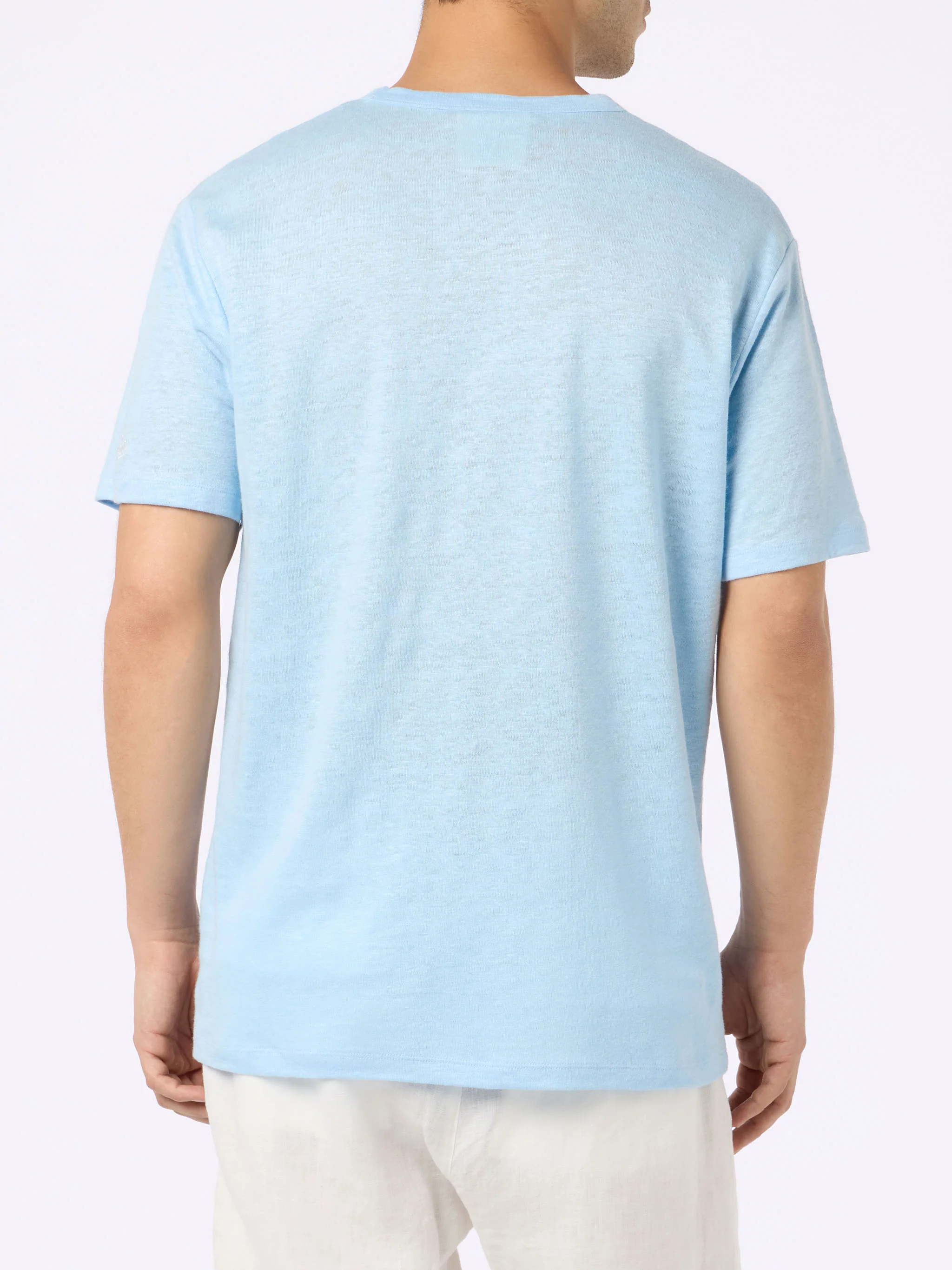 Ecstasea light blue linen jersey t-shirt - Image 4