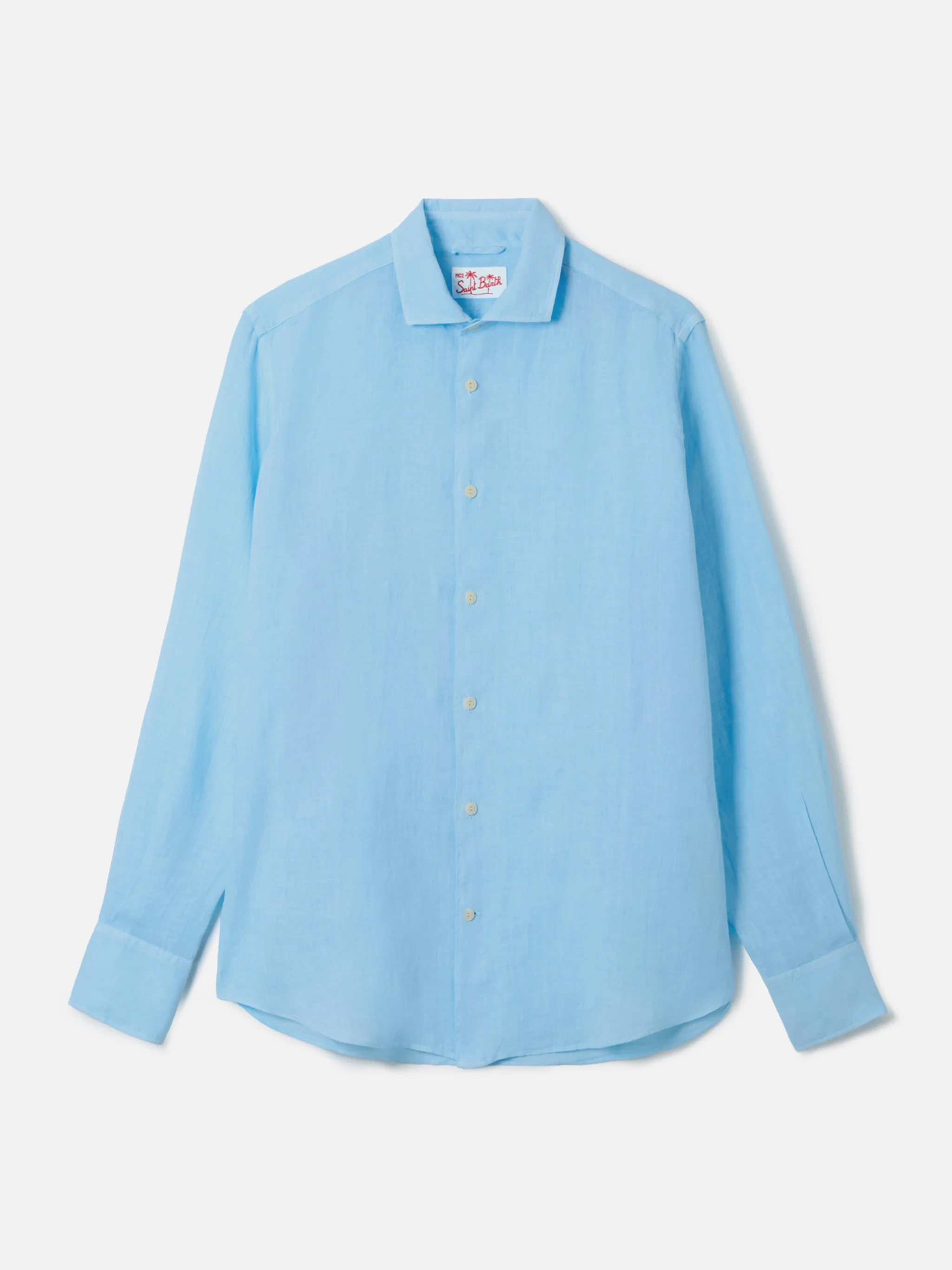 Pamplona linen shirt in light blue - Image 4