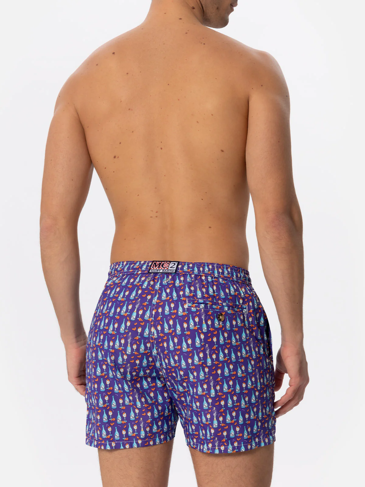 Light fabric swim shorts with spritz print - Image 5