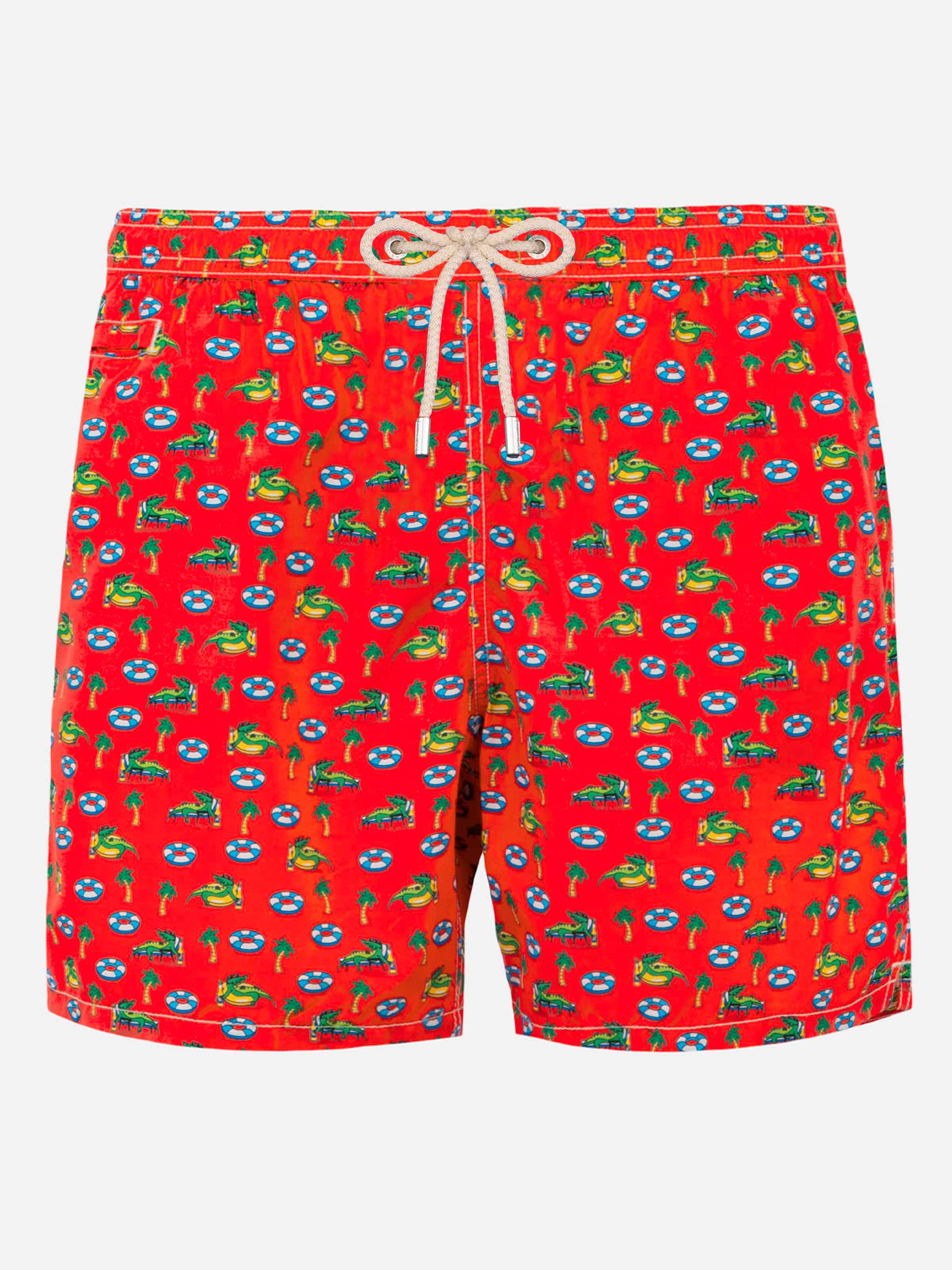 Lighting Micro Fantasy red crocodile print swim shorts