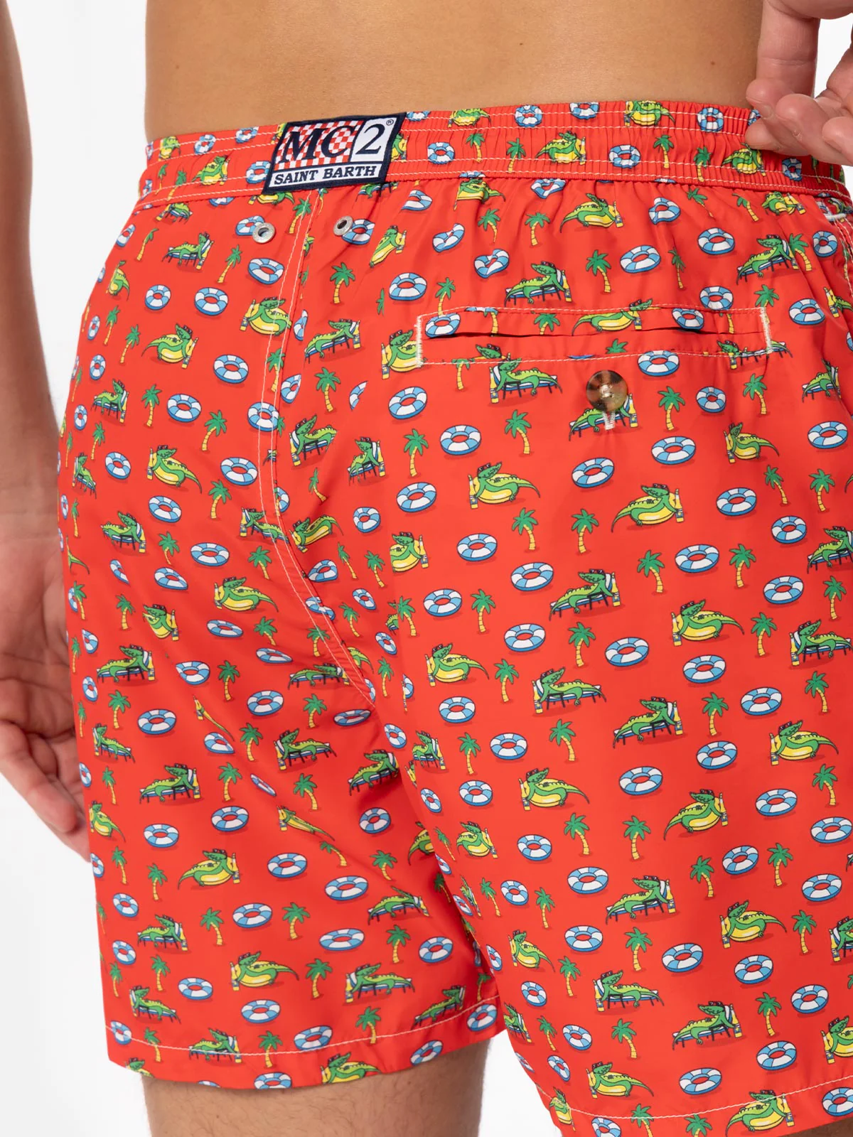 Lighting Micro Fantasy red crocodile print swim shorts - Image 4