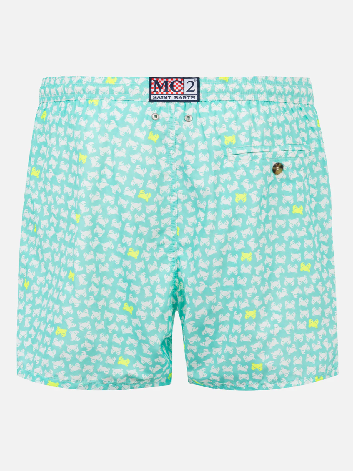 Lighting yellow crab print swim shorts - Image 2