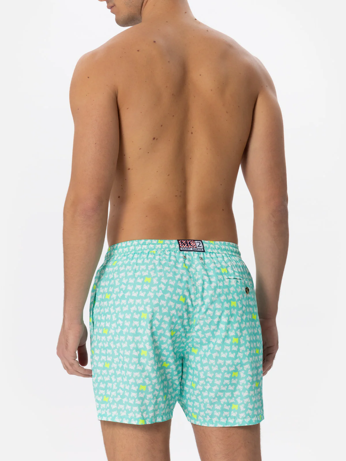 Lighting yellow crab print swim shorts - Image 5