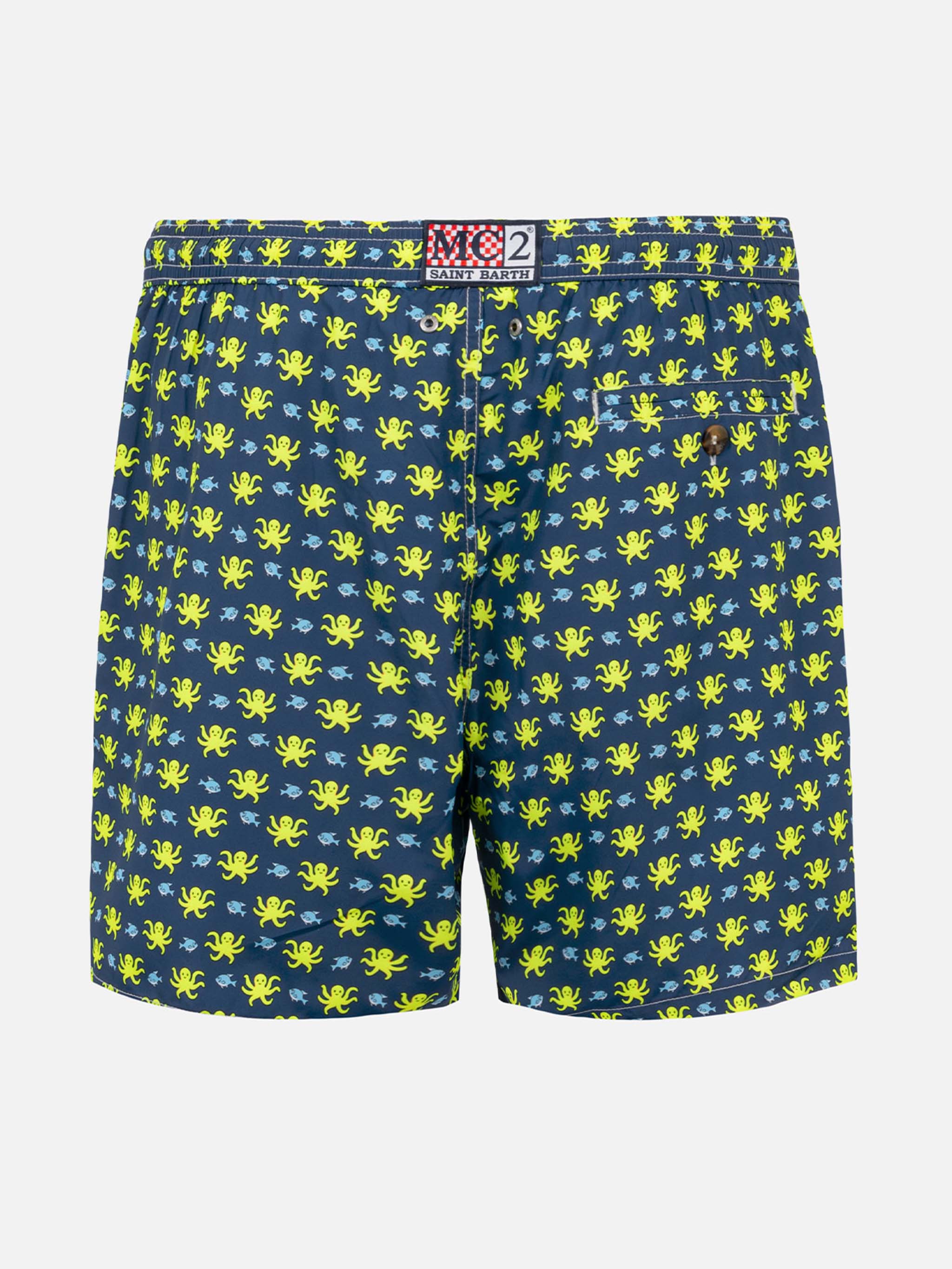 Lighting Micro Fantasy blue fish and octopus print swim shorts - Image 2