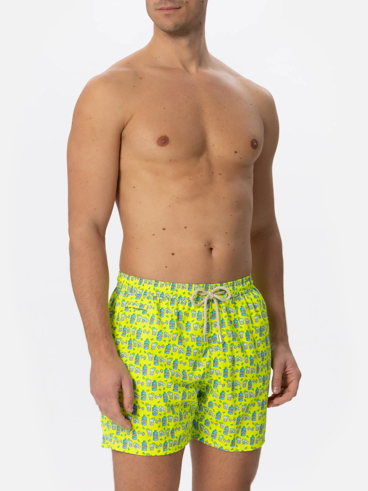 Lighting gin and gym print swim shorts - Image 3
