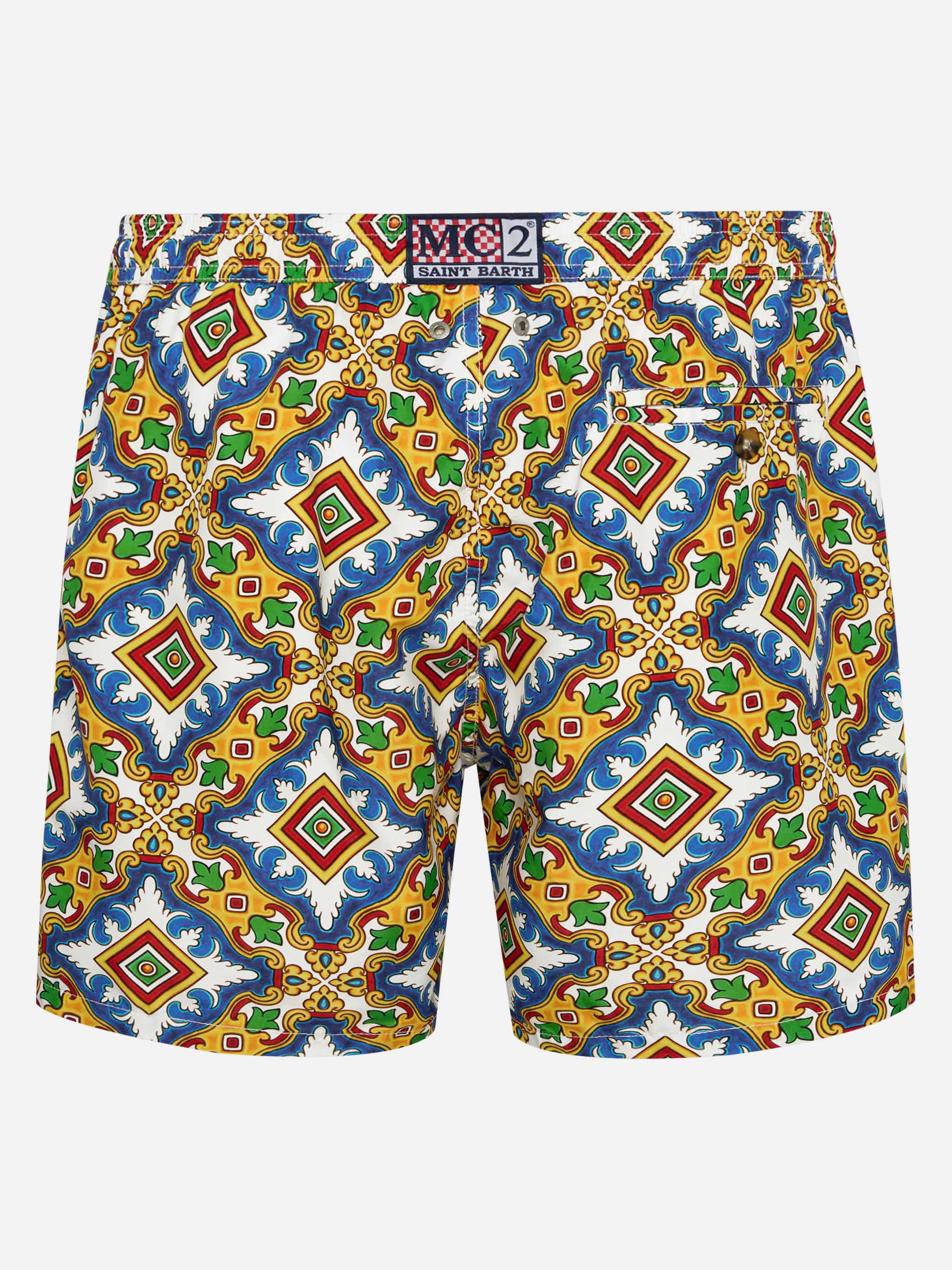 Lighting multicolor majolica swim shorts - Image 2