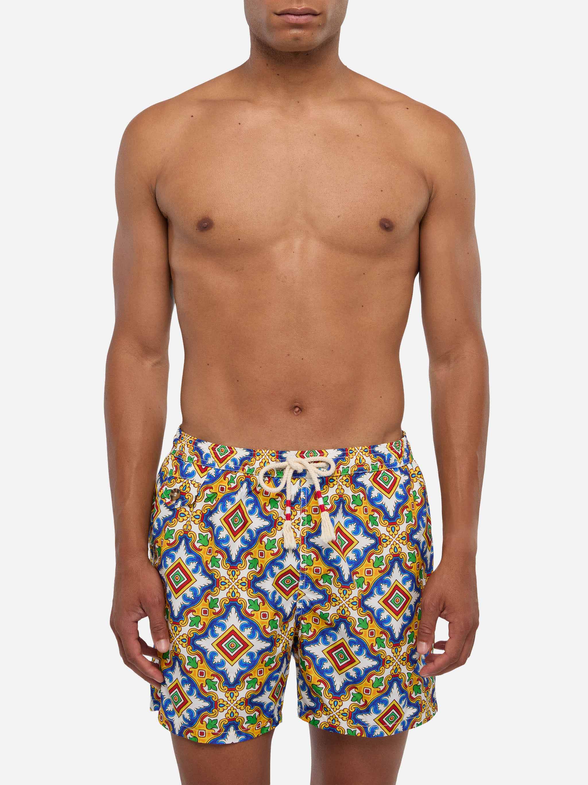Lighting multicolor majolica swim shorts - Image 3