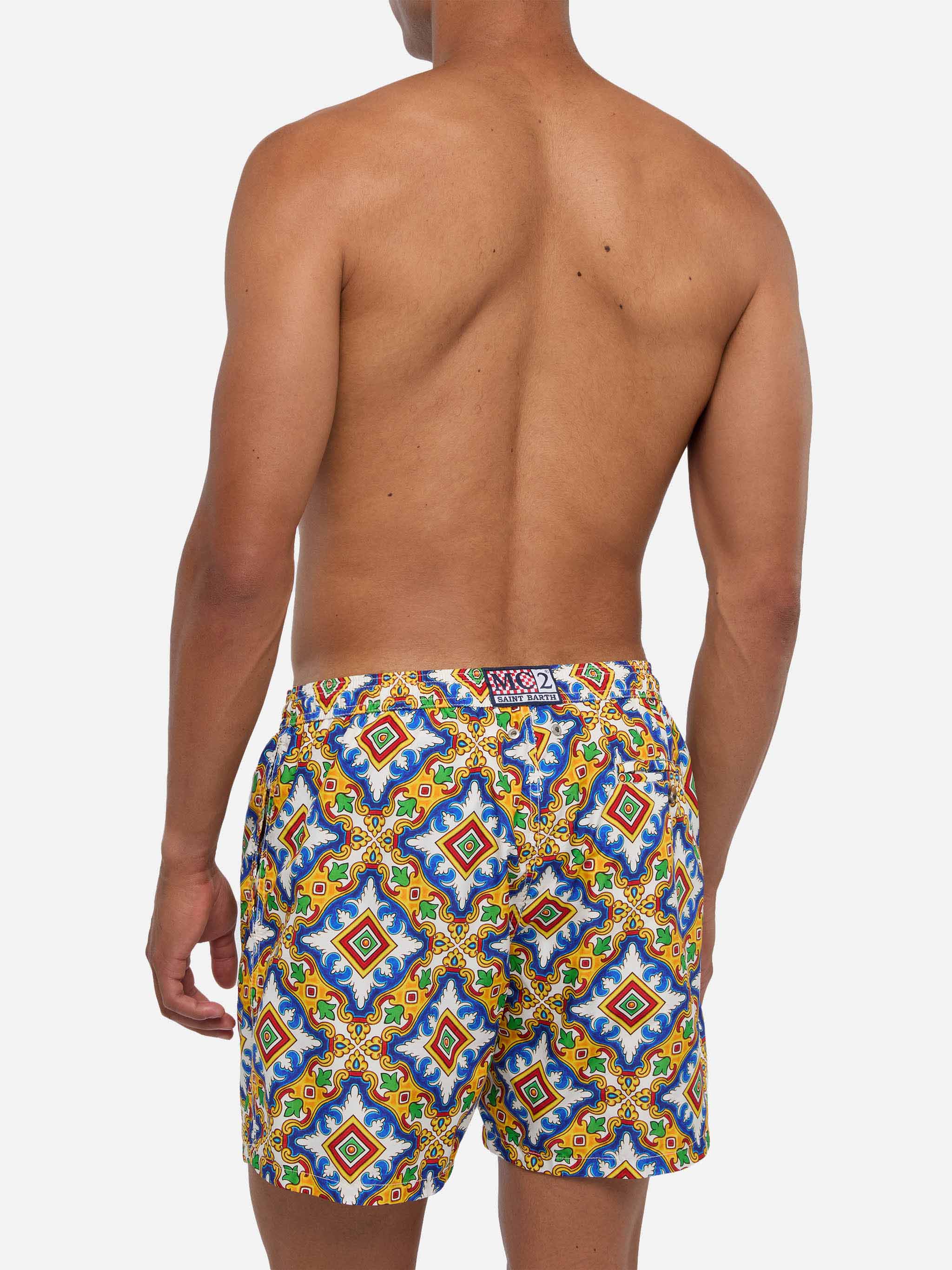Lighting multicolor majolica swim shorts - Image 5