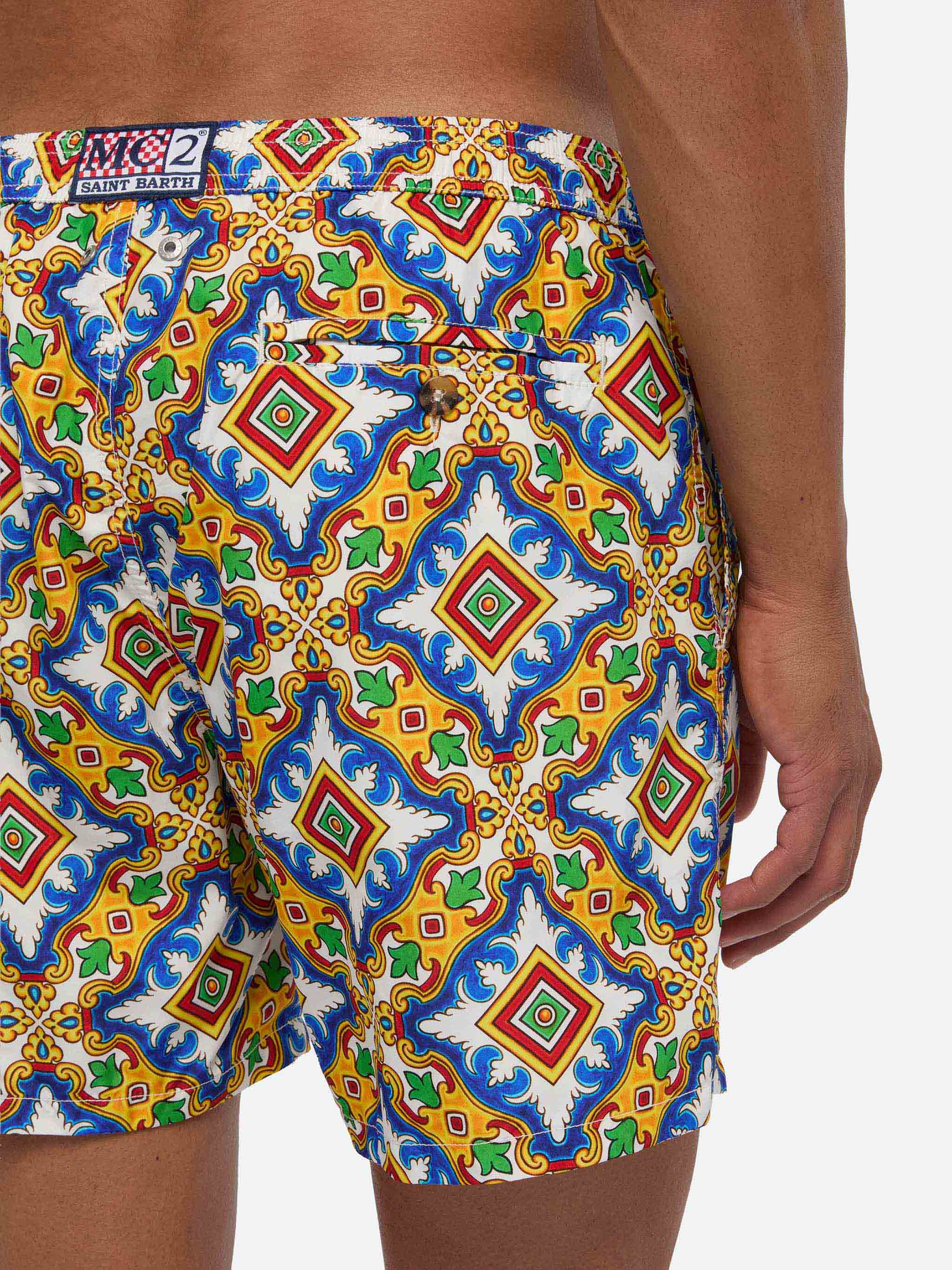 Lighting multicolor majolica swim shorts - Image 6
