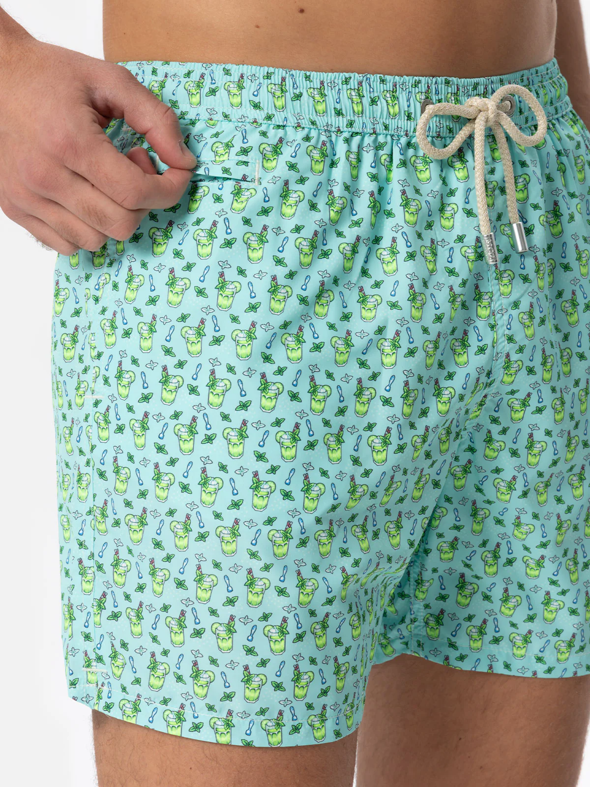 Lighting Micro Fantasy light blue Mojito print swim shorts - Image 4